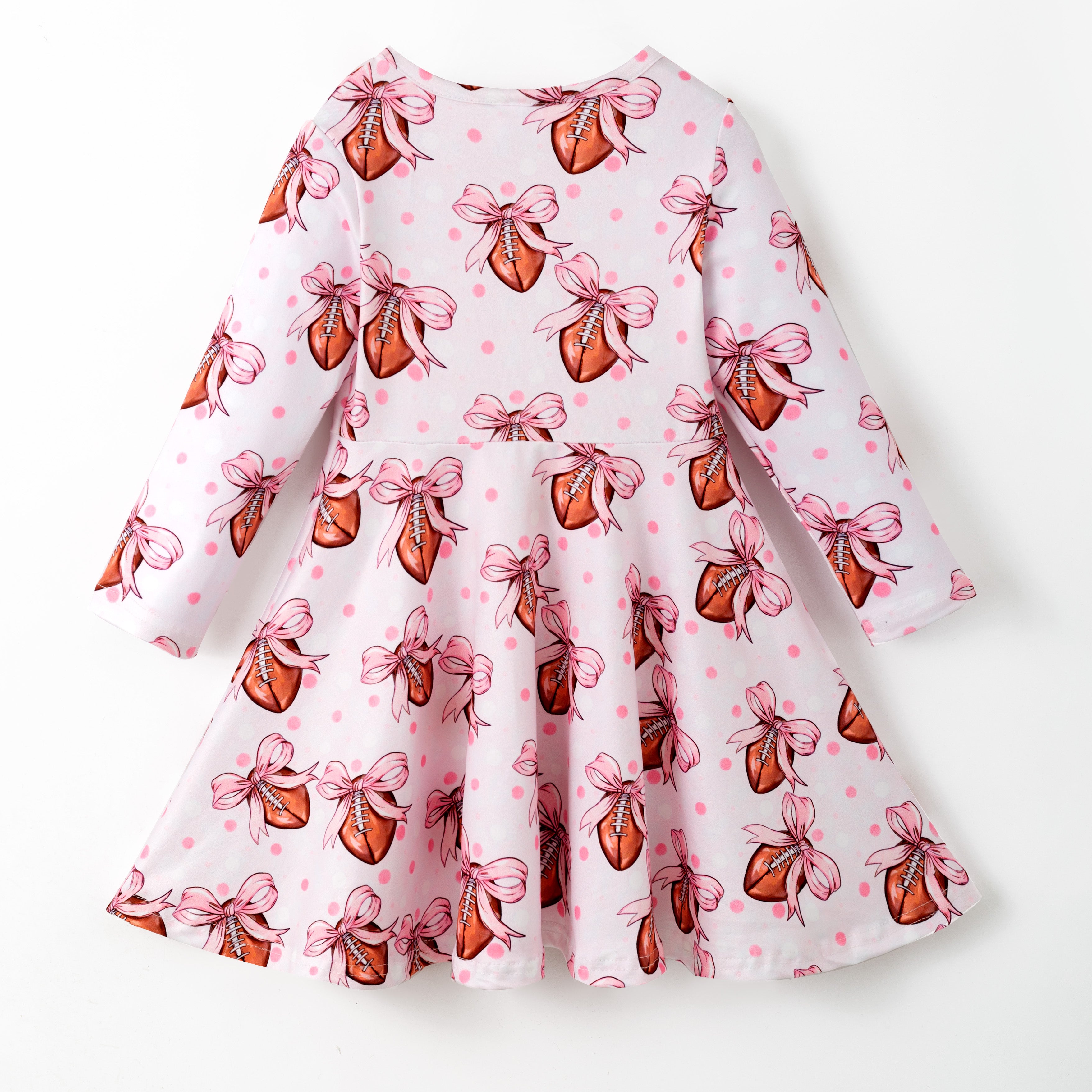 (Pre Order,Prepack Zone)Girls Fall Football Print Dress