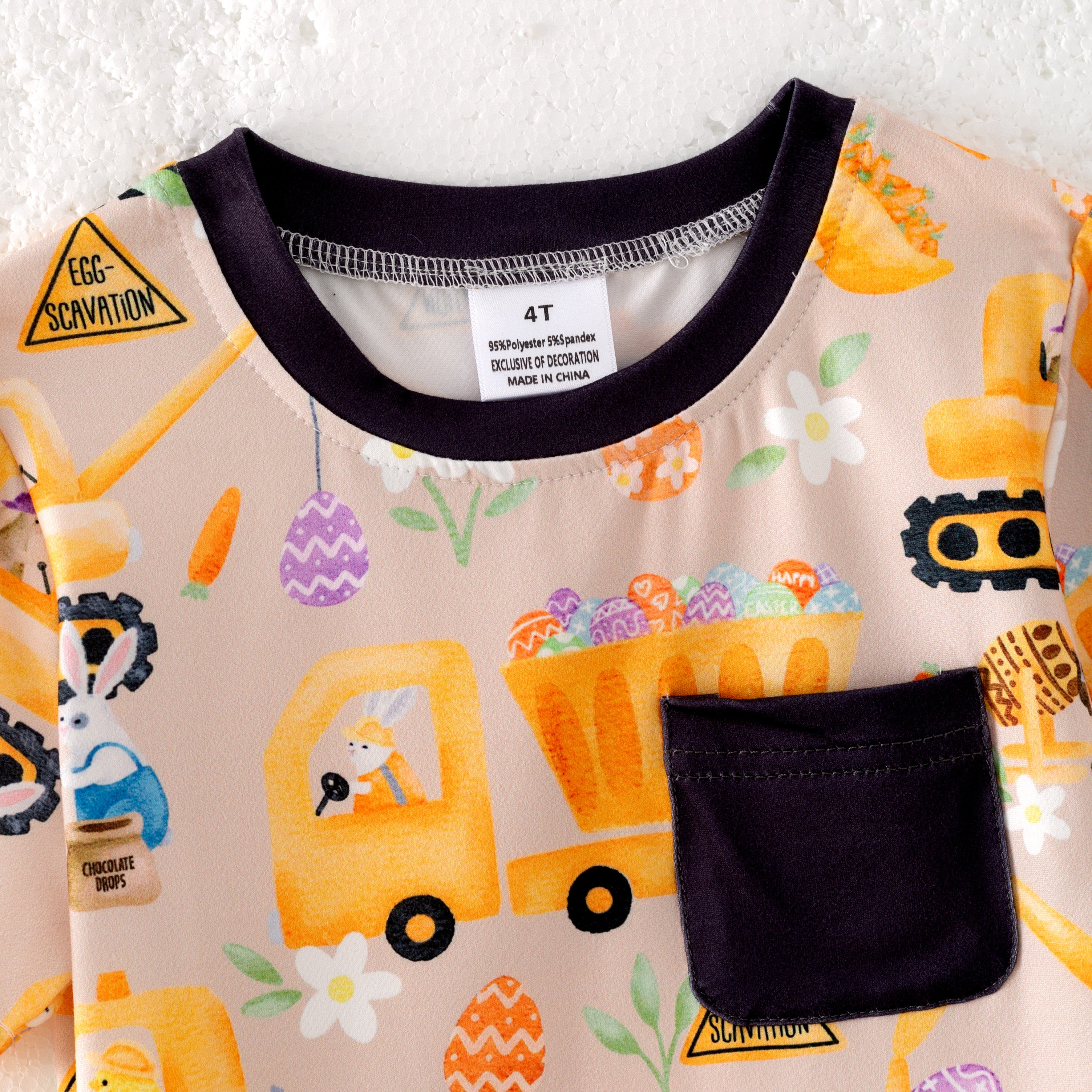 (Pre Order)Boys Easter Bunny&Farm Print Top