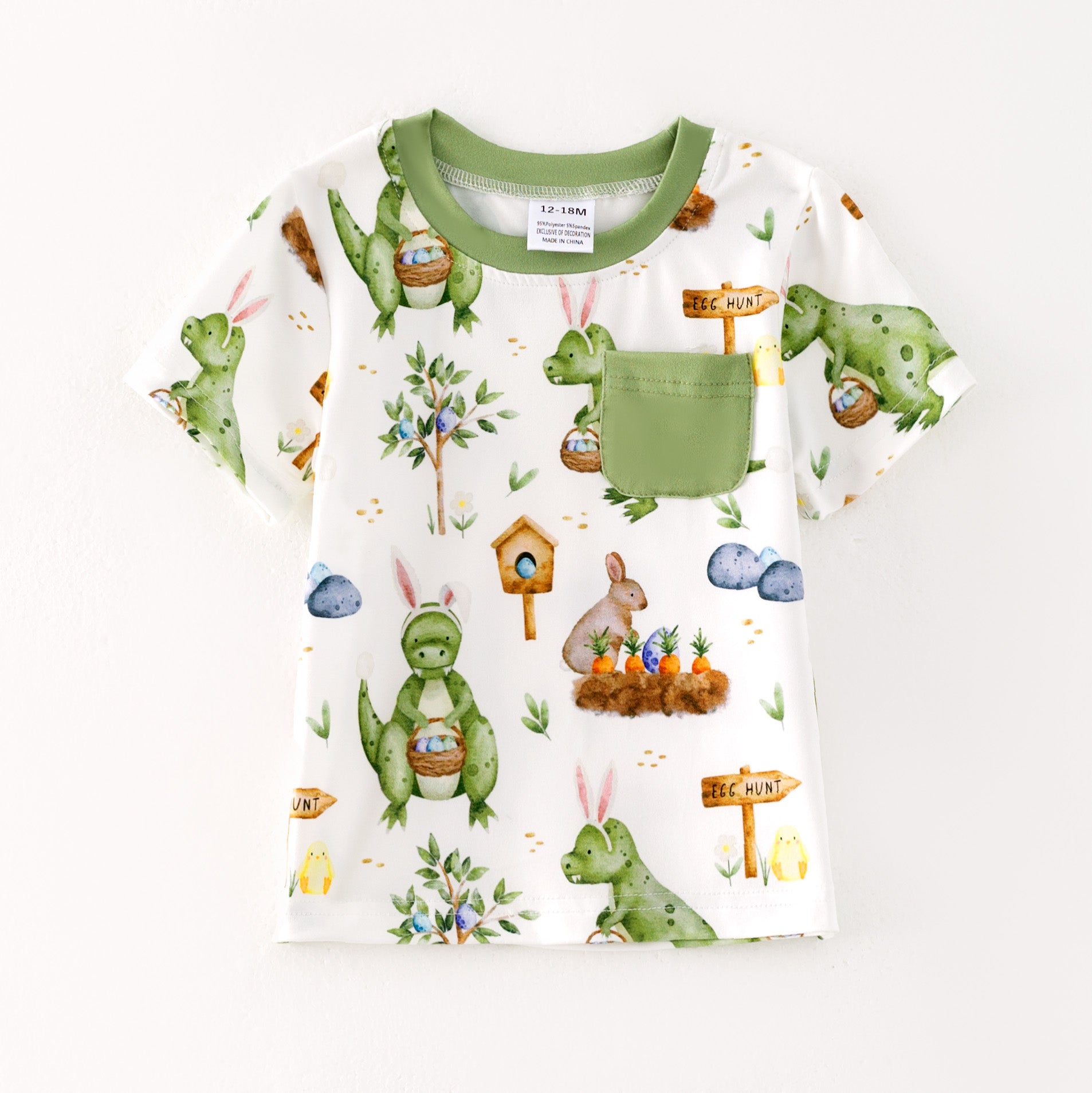 (Pre Order)Boys Easter Bunny&Farm Print Top