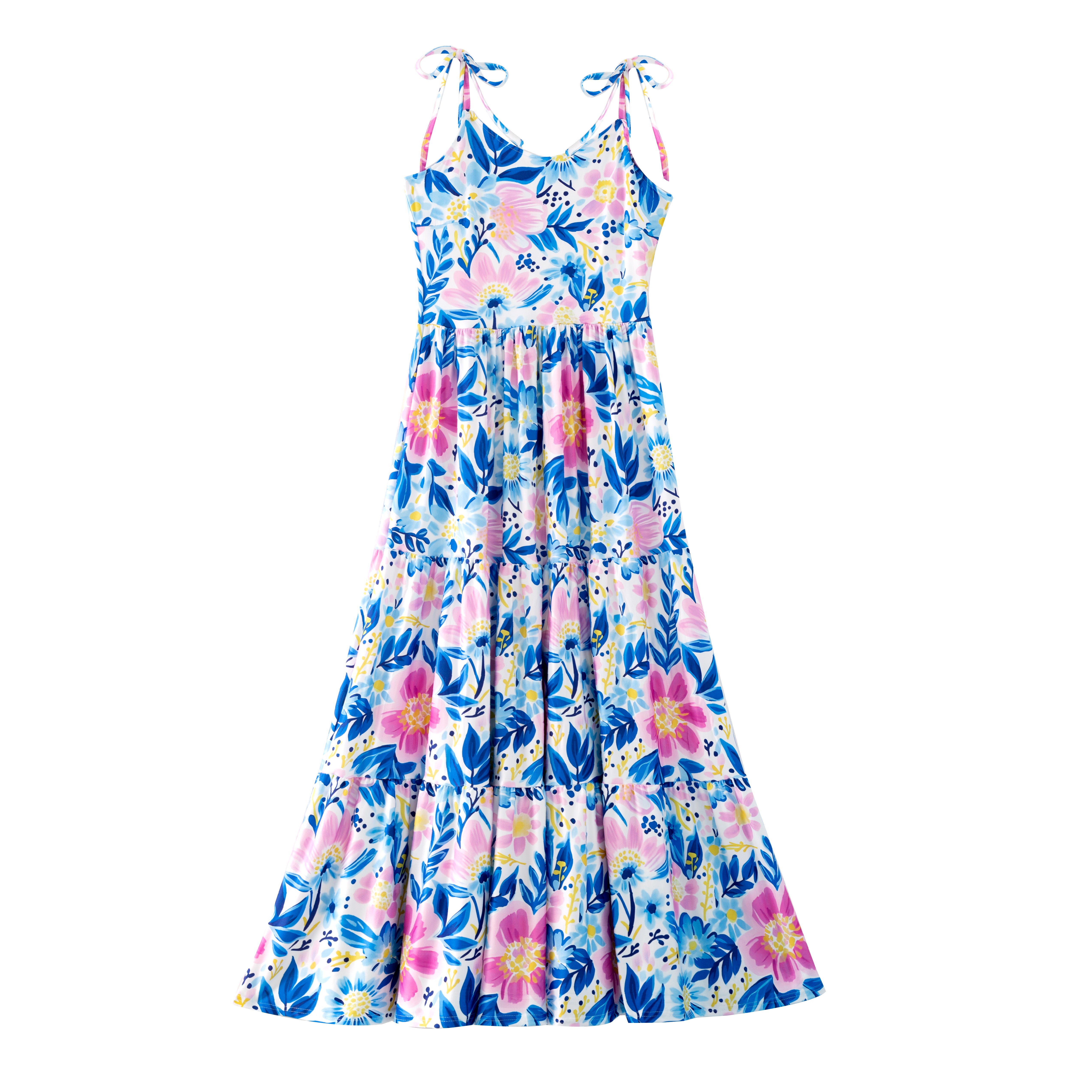 (Pre Order)Mommy&Me Spring and Summer Floral Print MAXI Dress