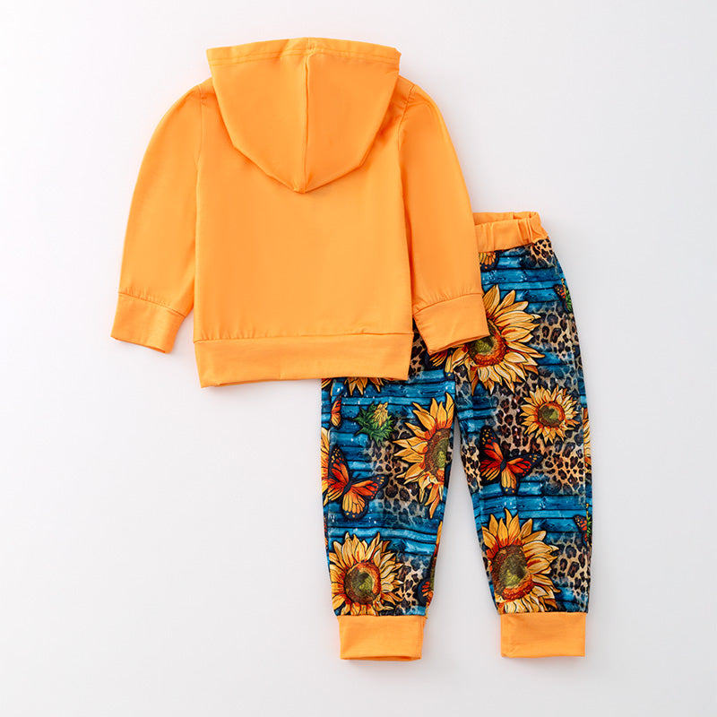 (In Stock E02-02-02)Girls Fall “Wild Dream” Print Outfit Set
