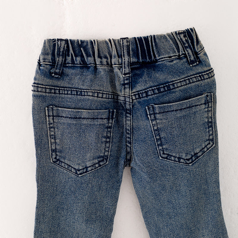 (In Stock L08-01-01)Girls Christmas Flared Jeans