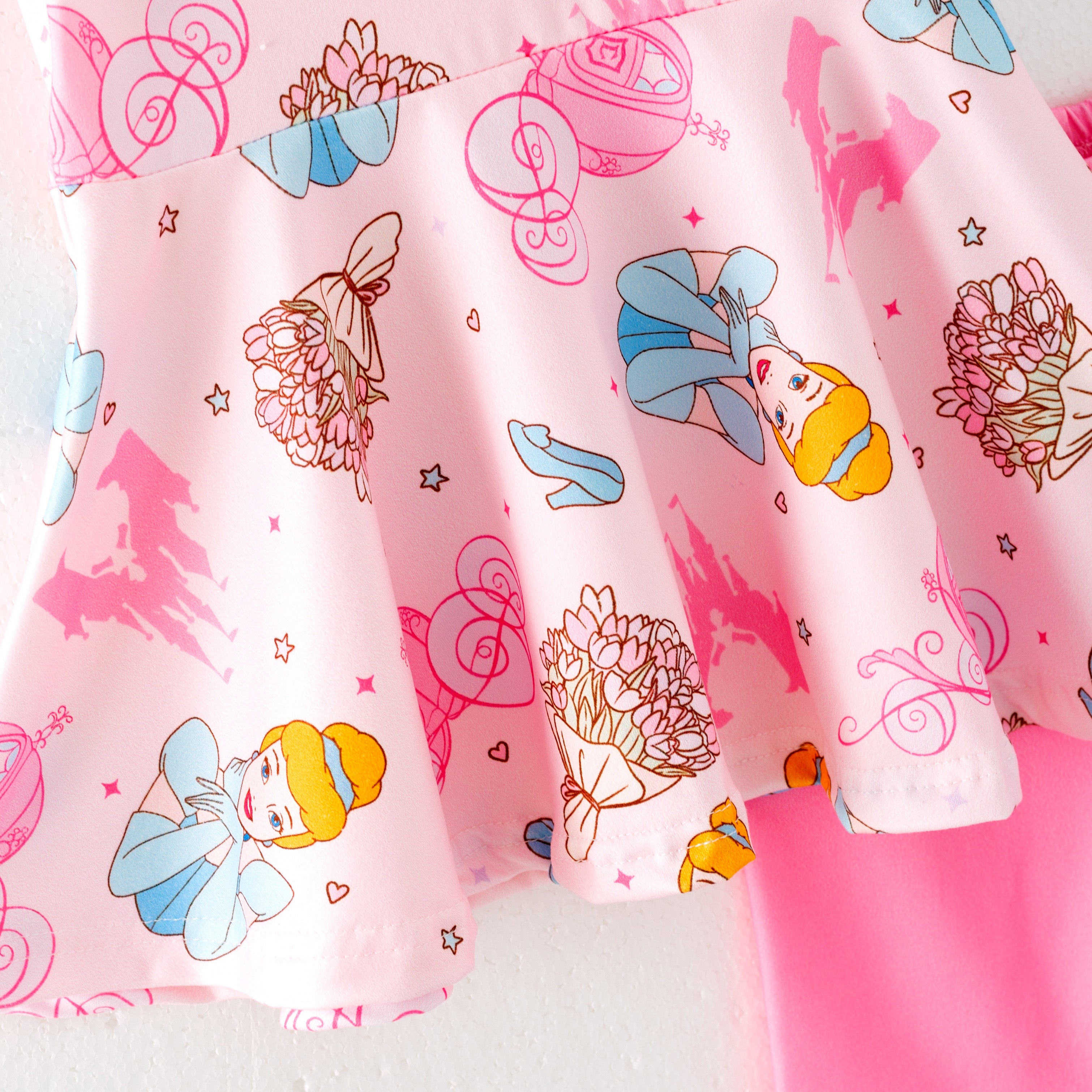 (Pre Order)Girls Spring and Summer Princess&Cartoon Print Capris Set