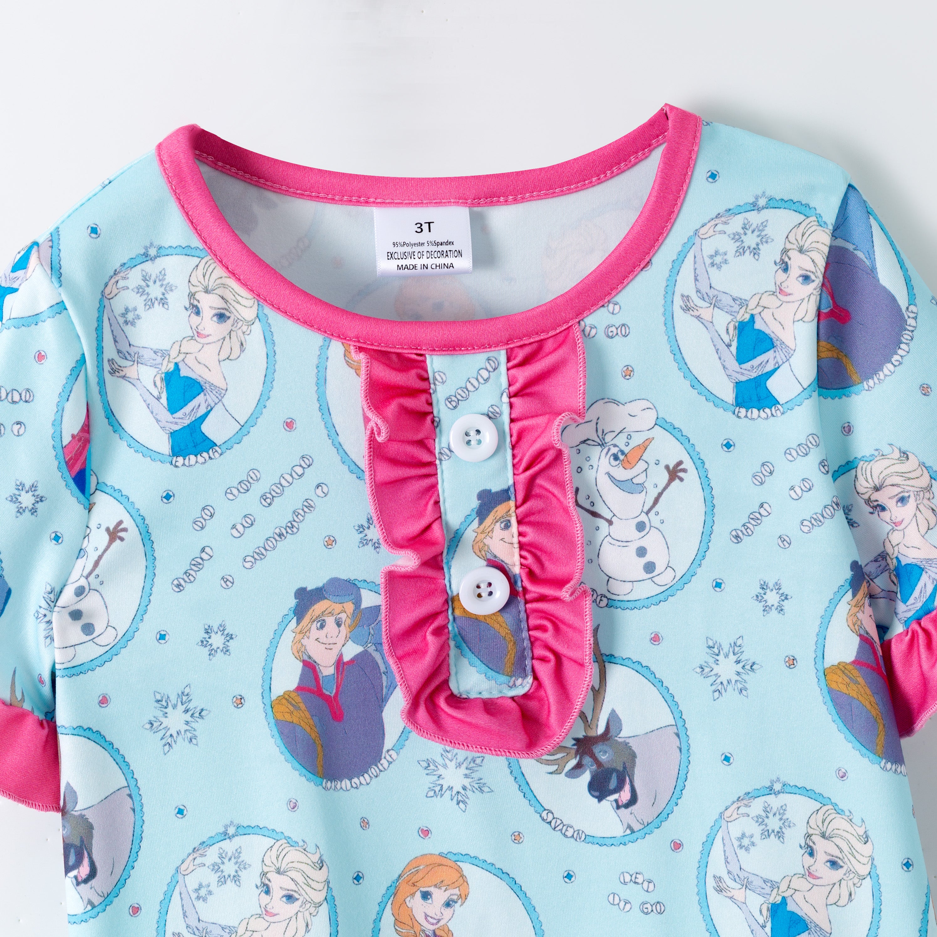 (Pre Order,Prepack Zone)Girls Princess Print Pajamas(Mix Size)
