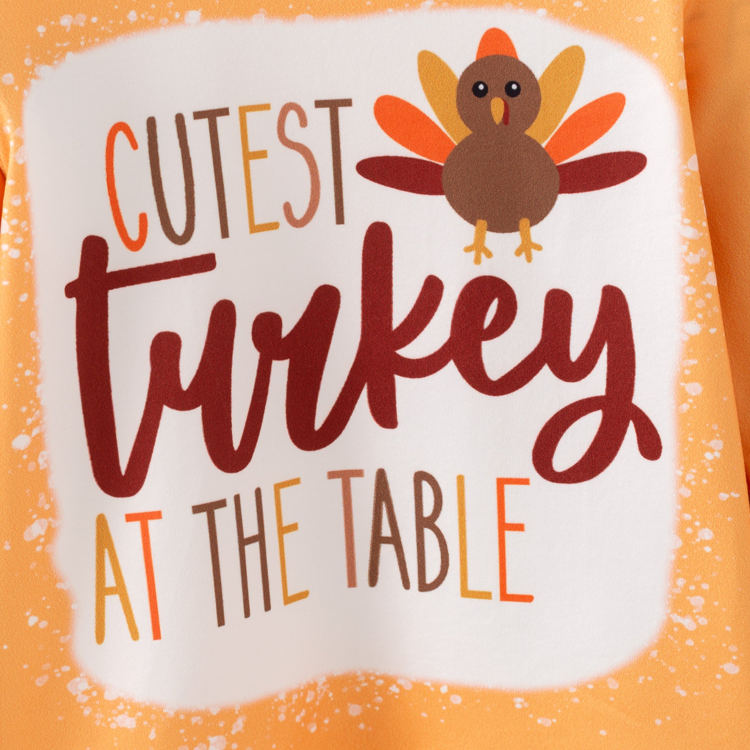 (Pre Order,Prepack Zone)Family Thanksgiving Turkey Print Set&Top