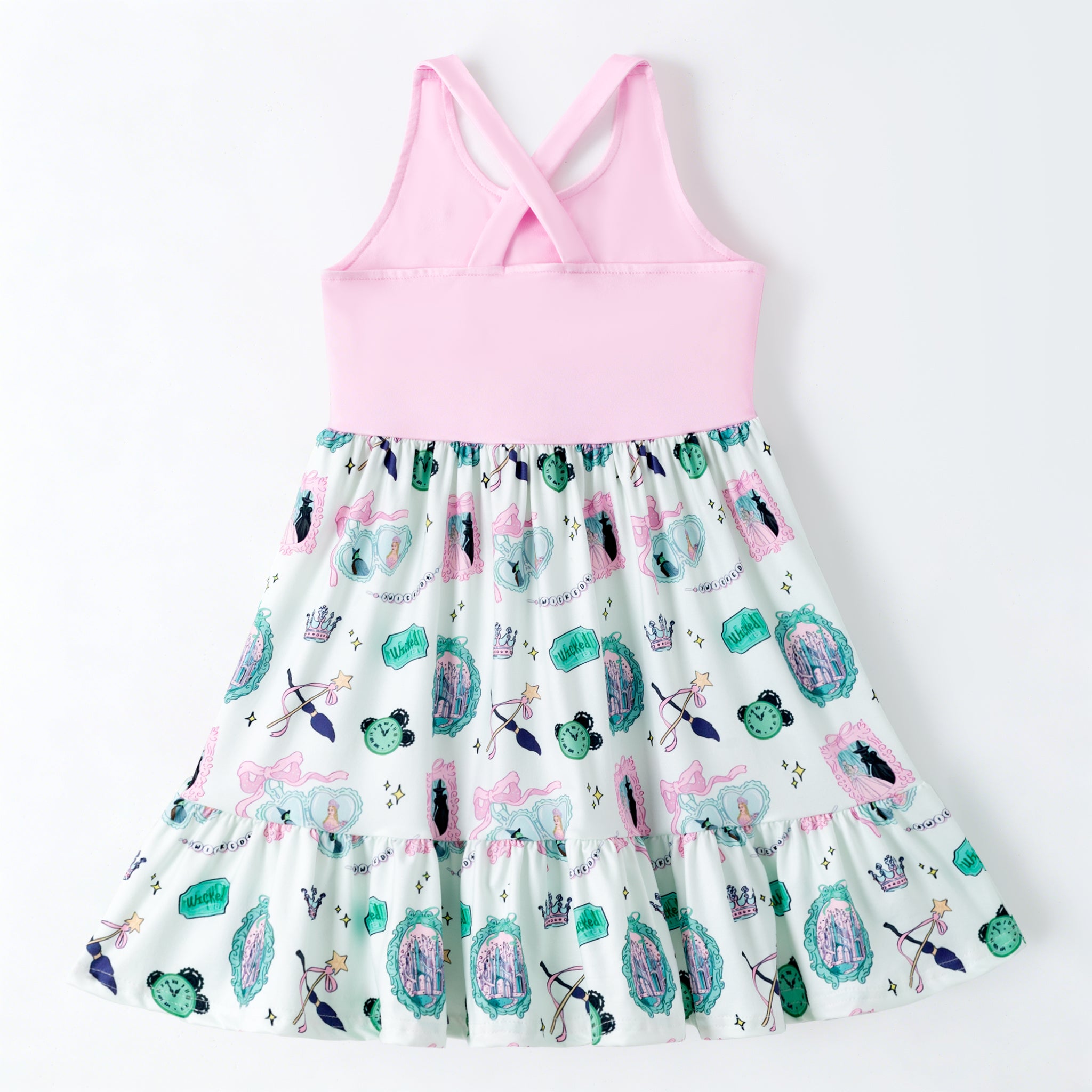 (Pre Order,Prepack Zone)Girls Witch Print Dress(Mix Size)