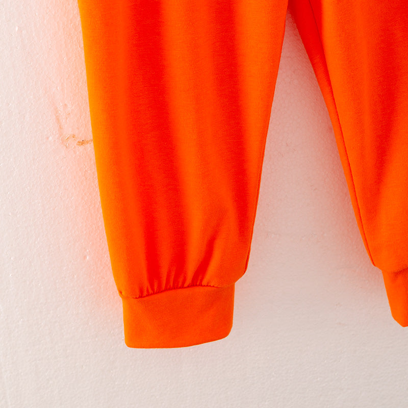 (In Stock L3-1-3)Boys Halloween Cartoon Embroided Outfit Set