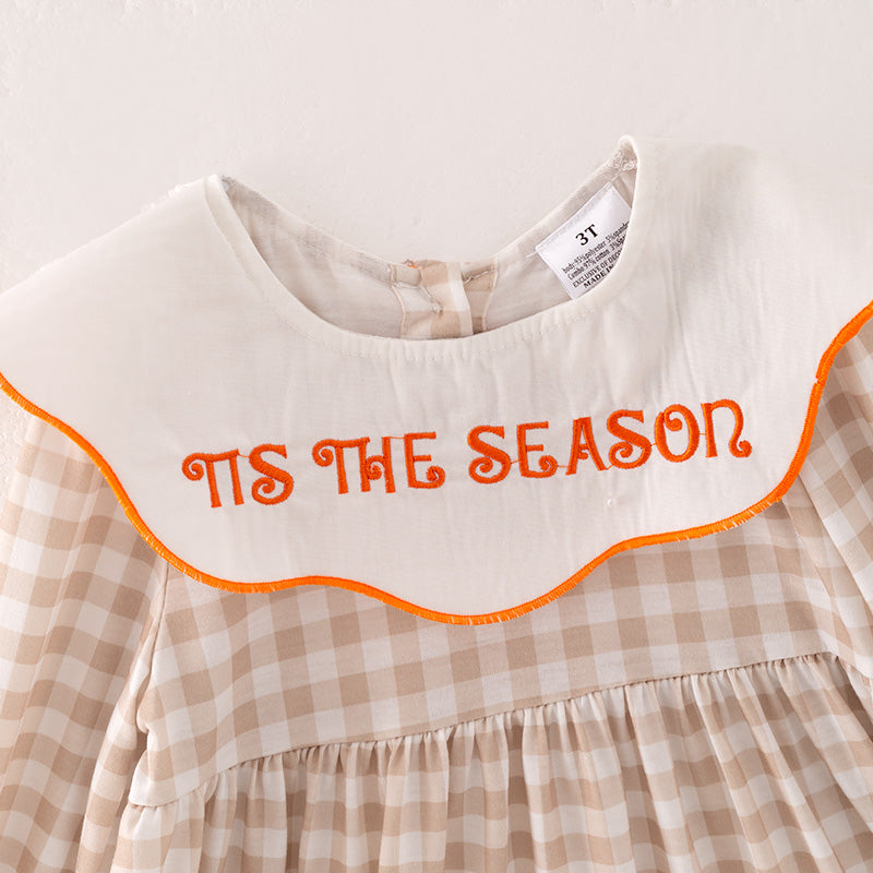 (In Stock L16-3-1)Girls Halloween Cartoon Embroided Dress