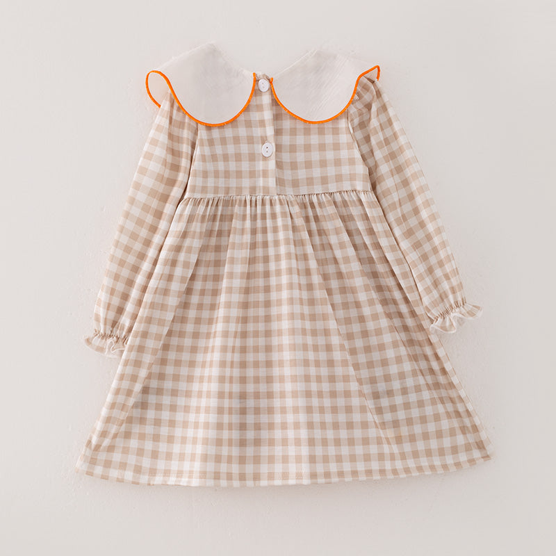 (In Stock L16-3-1)Girls Halloween Cartoon Embroided Dress