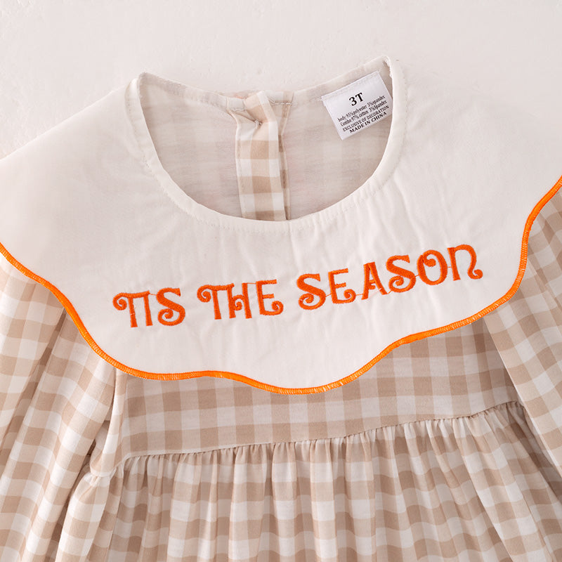 (In Stock G21-4-3)Girls Halloween Cartoon Embroided Outfit Set