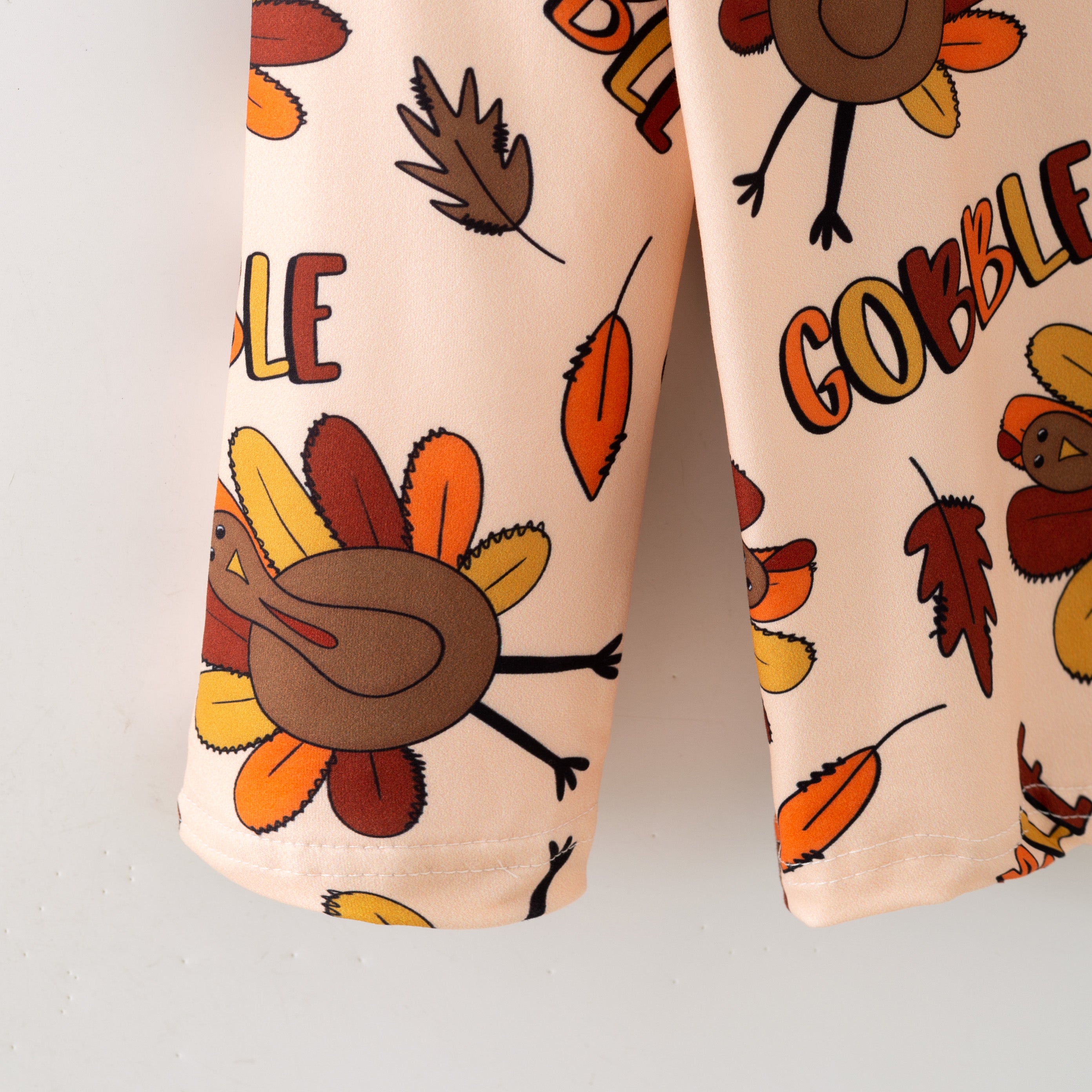 (Pre Order,Prepack Zone)Family Thanksgiving Turkey Print Set&Top