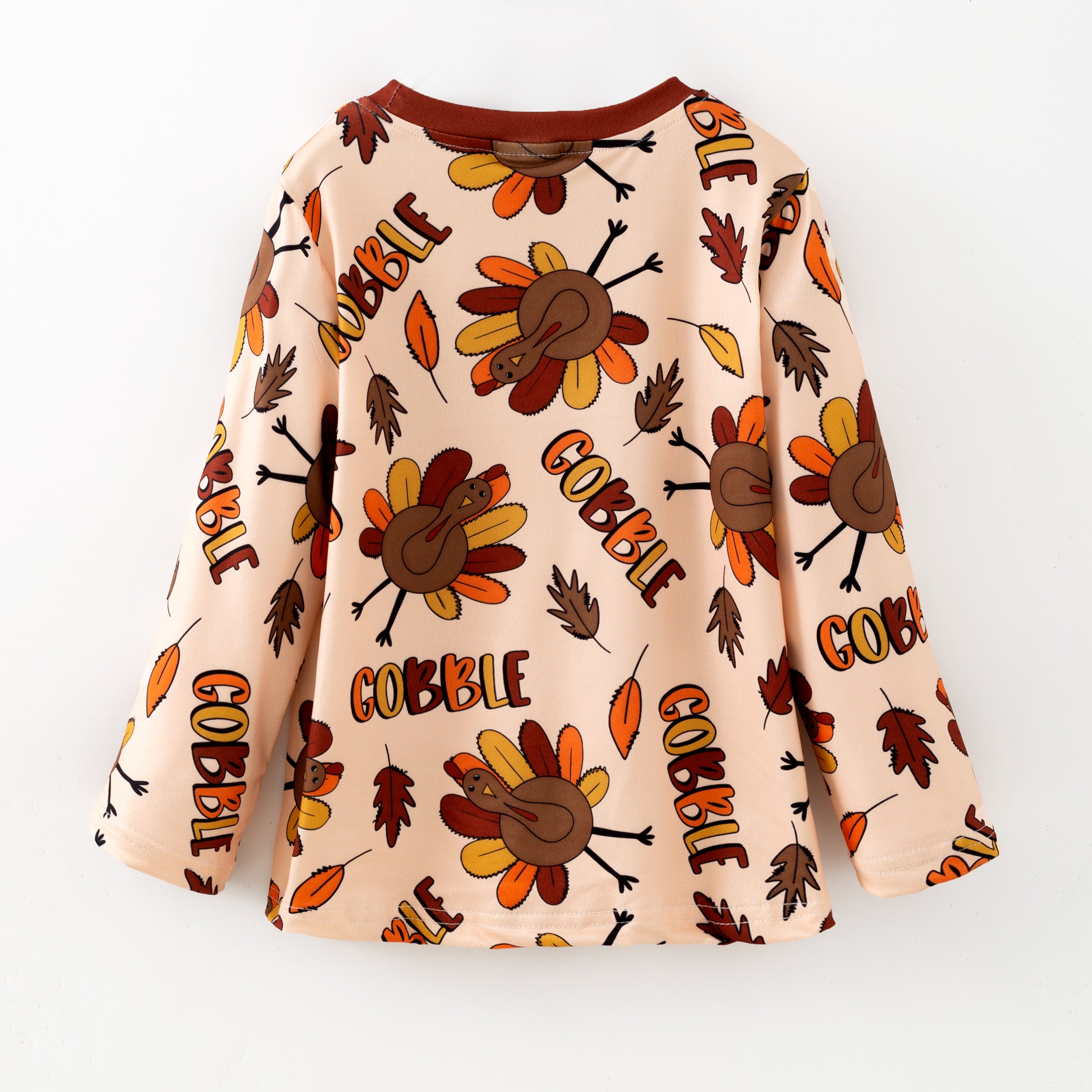 (Pre Order,Prepack Zone)Family Thanksgiving Turkey Print Set&Top