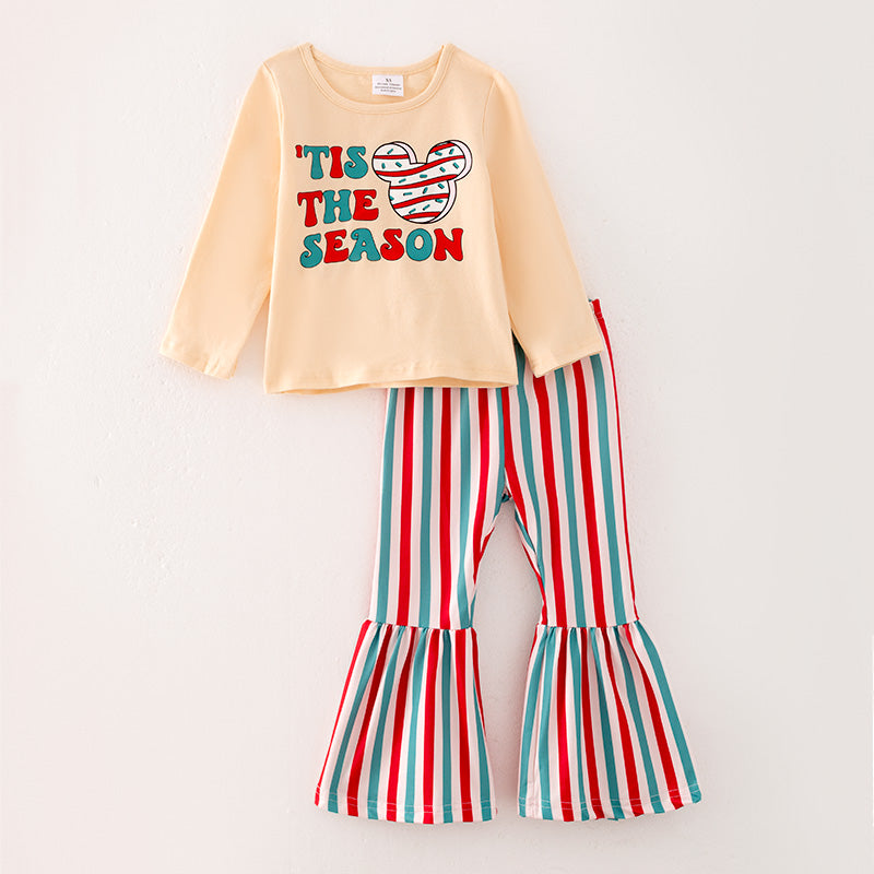 (In Stock L37-5-3)Girls Fall “THE SEASON” Print Outfit Set