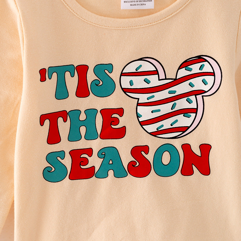 (In Stock L37-5-3)Girls Fall “THE SEASON” Print Outfit Set