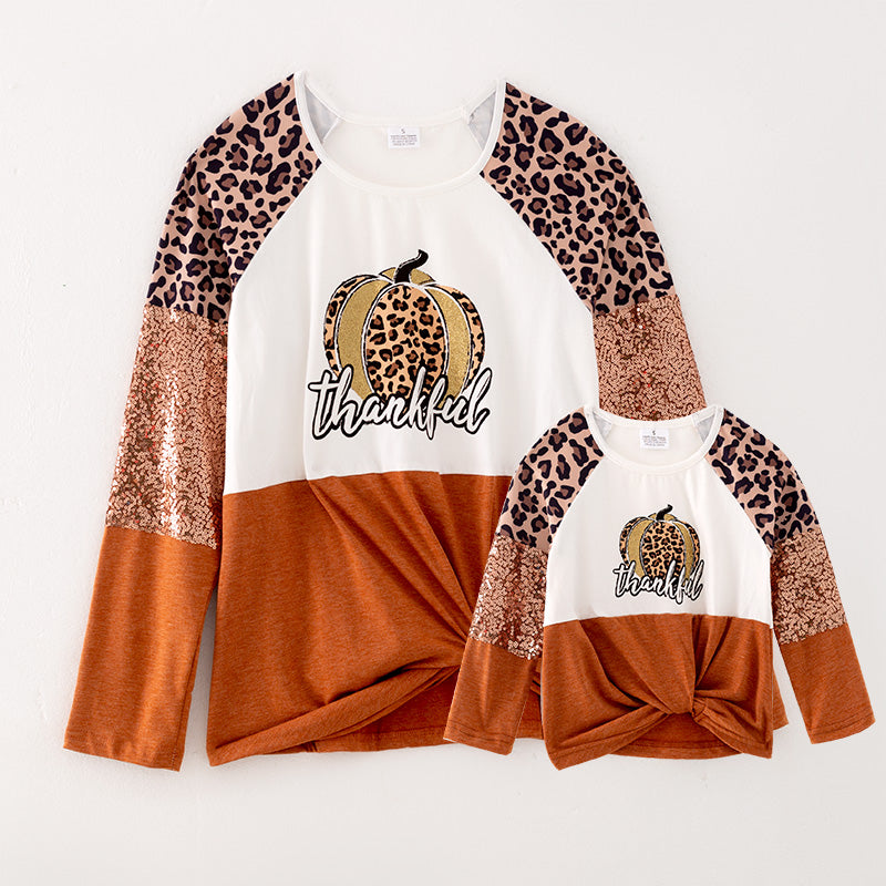 (In Stock L21-04-02)Mommy and Me Leopard Print Top