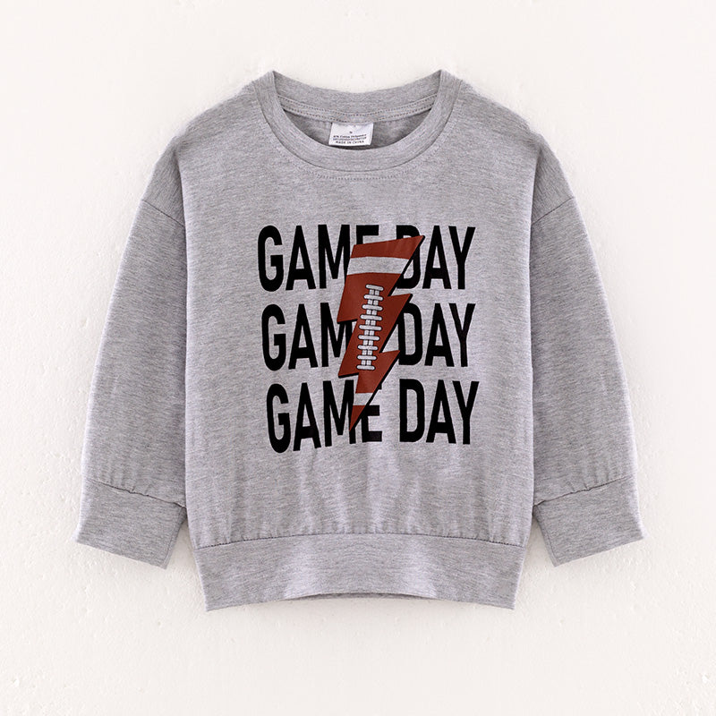 (In Stock L21-03-03)Girls Fall “GAME DAY” Print Top
