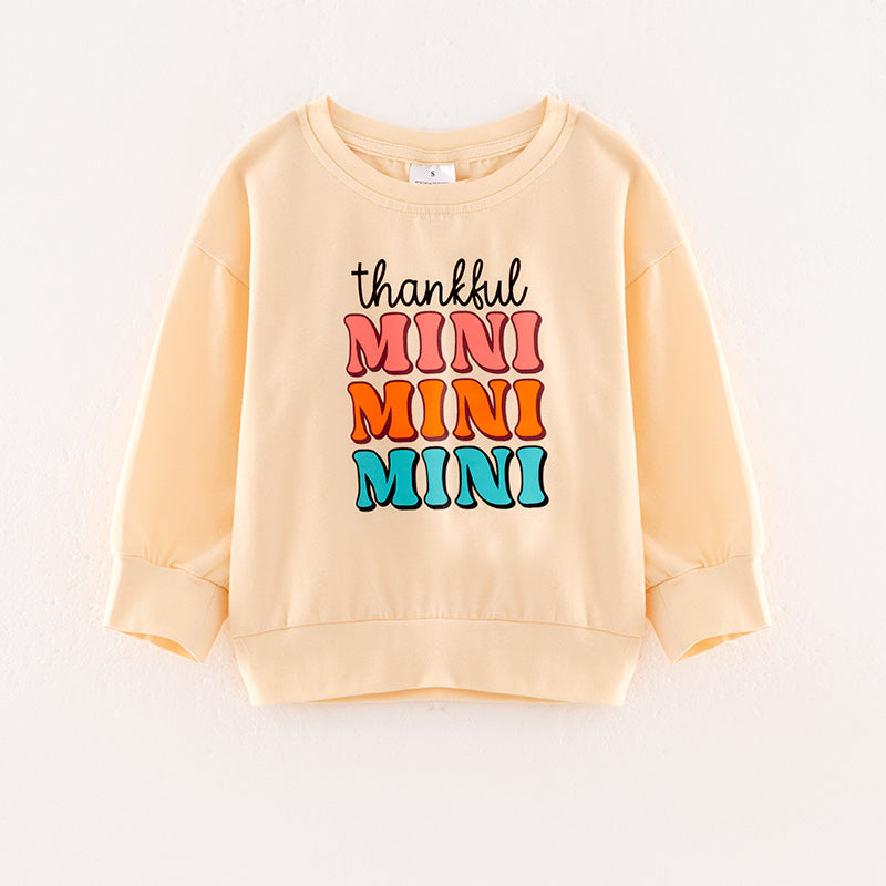 (In Stock L23-02-02)Mommy and Me “thankful MAMA” Print Top