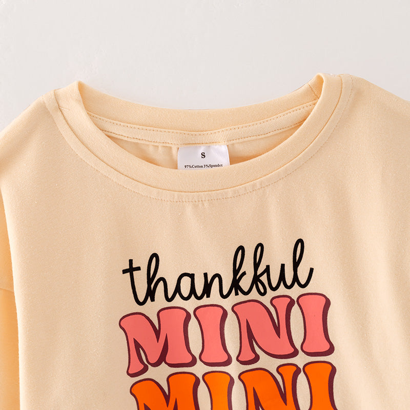 (In Stock L23-02-02)Mommy and Me “thankful MAMA” Print Top