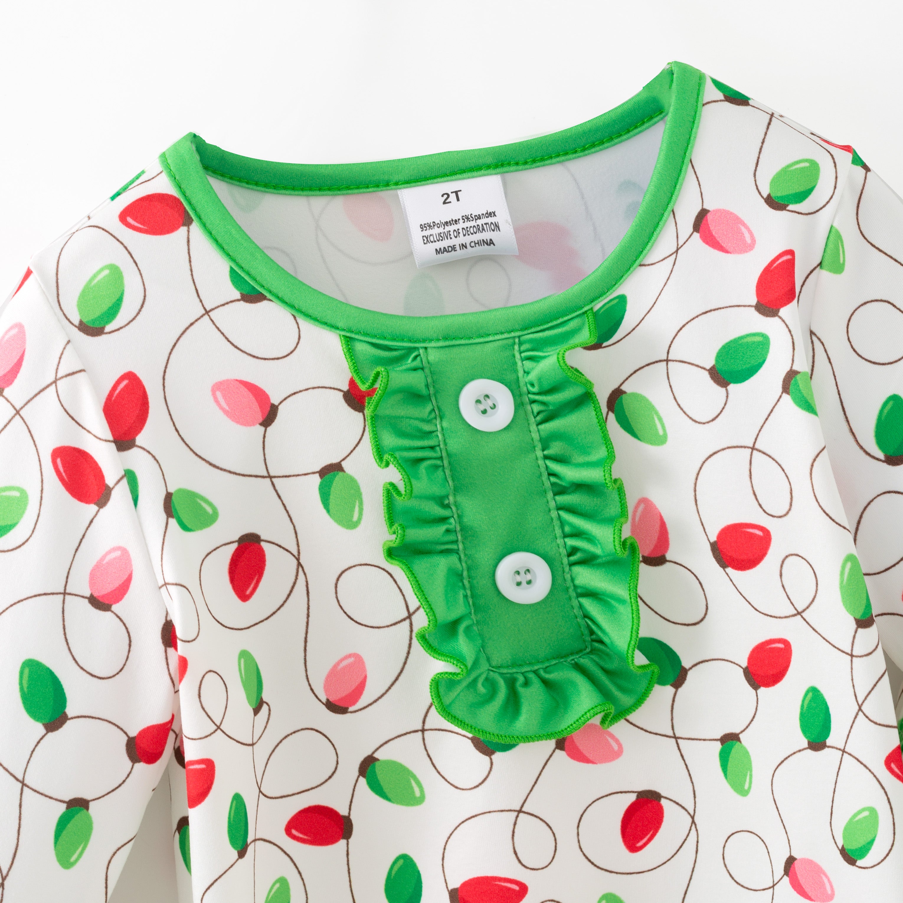 (Pre Order,Prepack Zone)Girls Christmas Print Dress&Pajamas