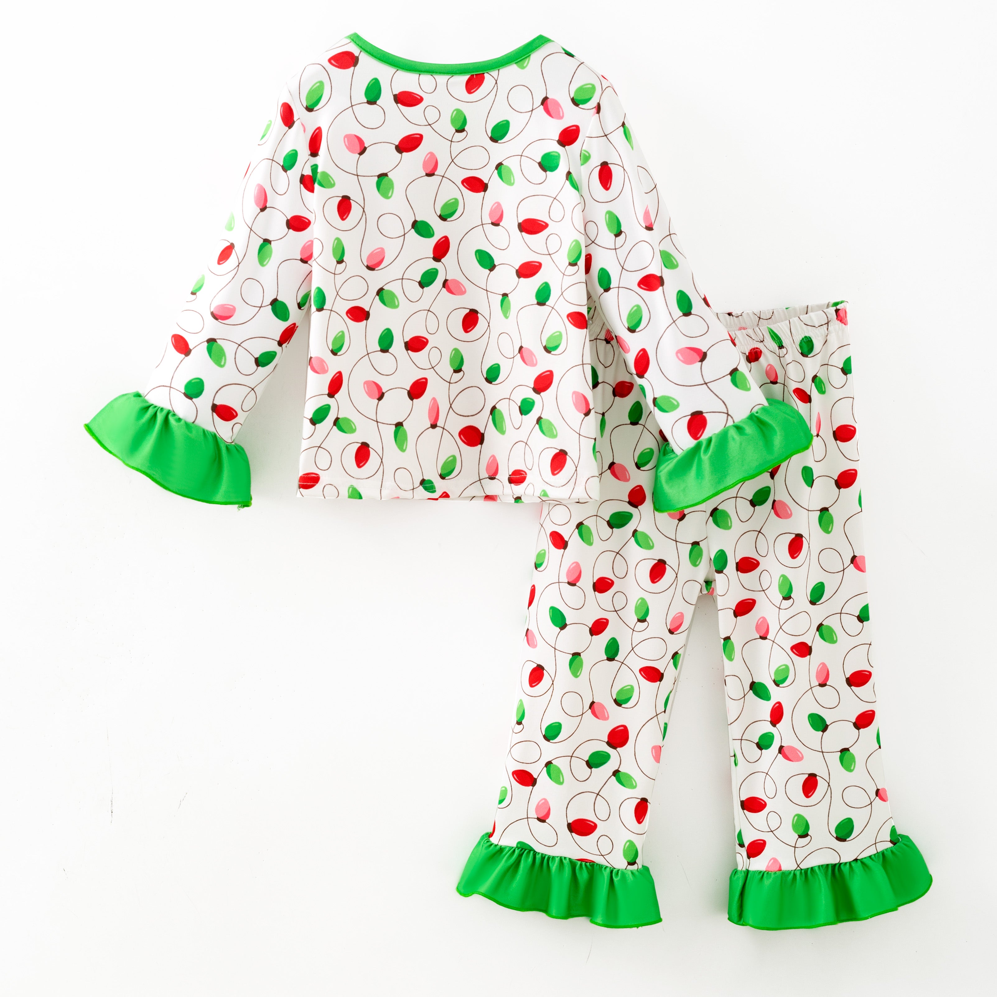 (Pre Order,Prepack Zone)Girls Christmas Print Dress&Pajamas