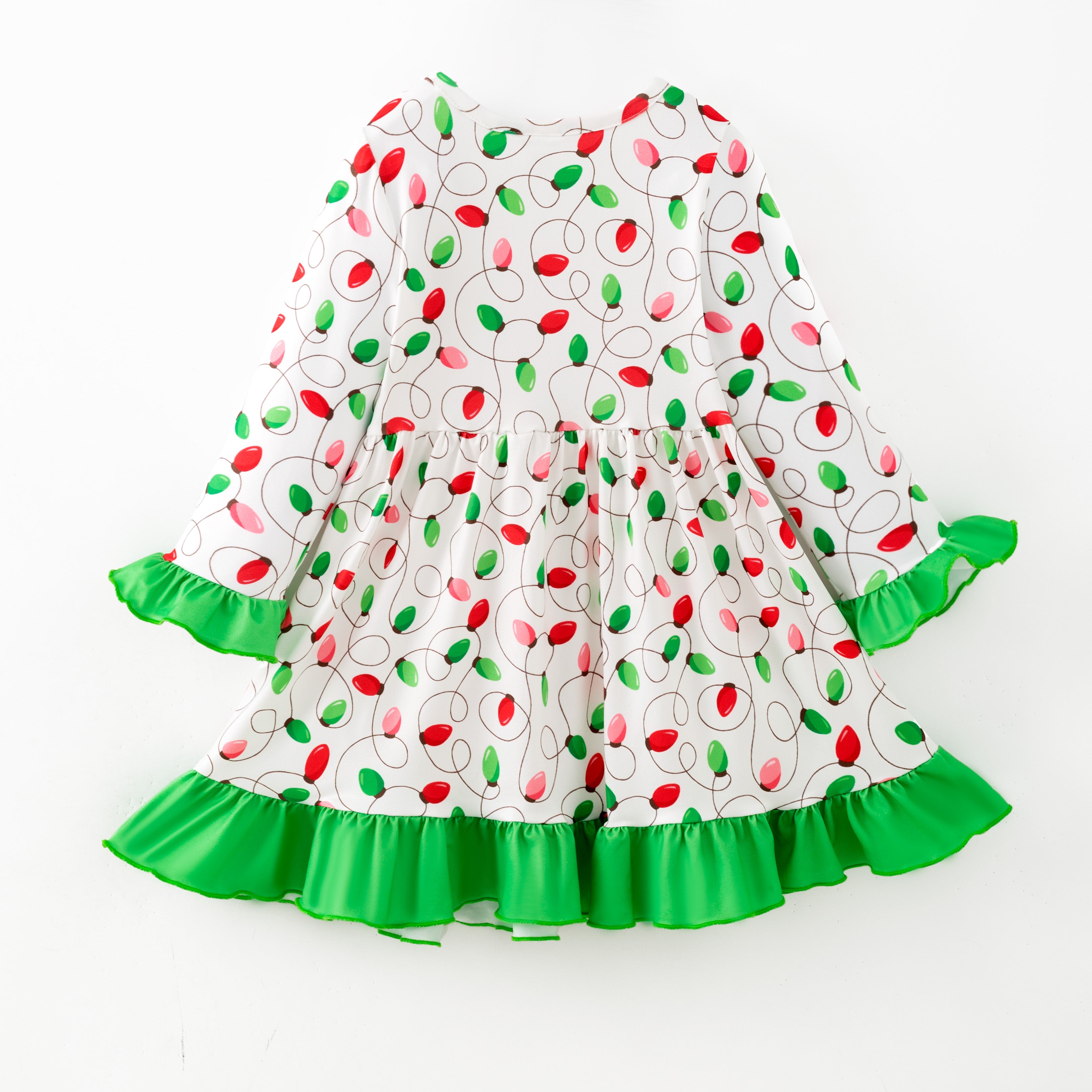 (Pre Order,Prepack Zone)Girls Christmas Print Dress&Pajamas