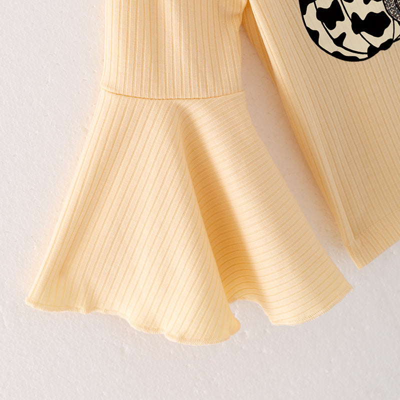 (In Stock Q02-05-01)Girls Thanksgiving Print Skirt Set