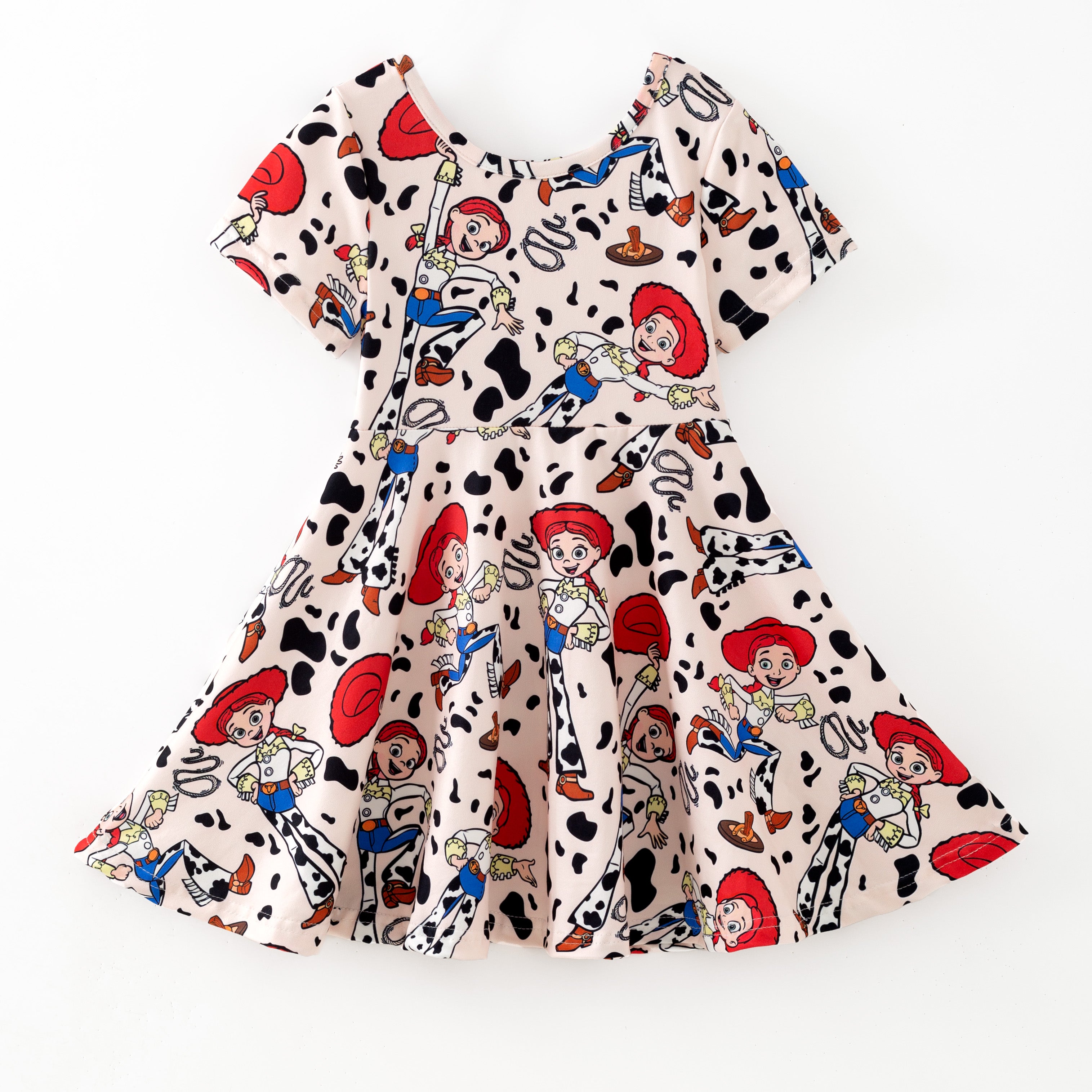 (Pre Order,Prepack Zone)Girls Cartoon Print Dress(Mix Size)