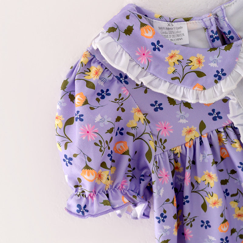 (In Stock Q4-1-1)Girls Thanksgiving Embroidery Dress