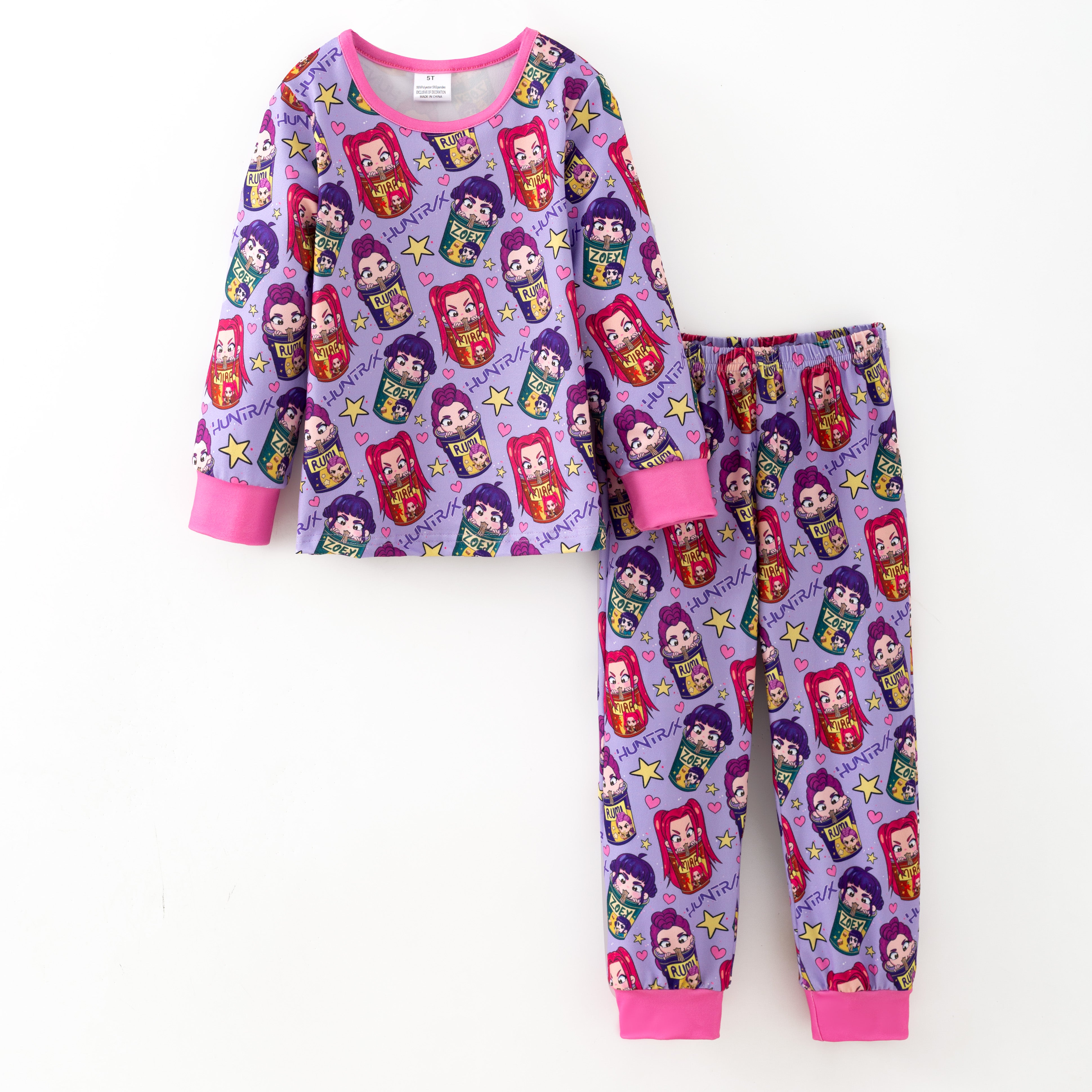 (Pre Order,Prepack Zone)Girls Movie Character Print Pajamas(Mix Size)
