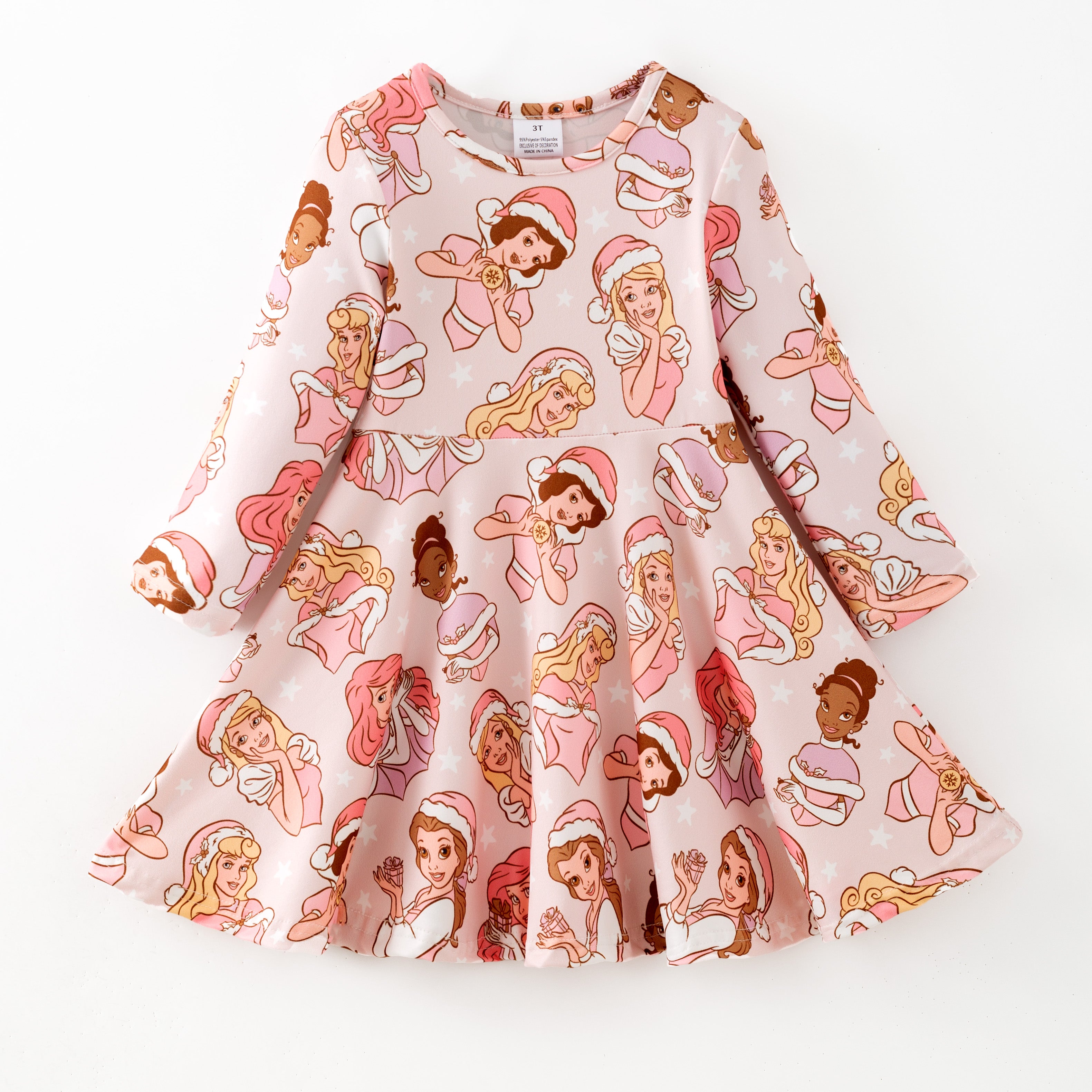 (Pre Order,Prepack Zone)Girls Christmas Princess Print Dress