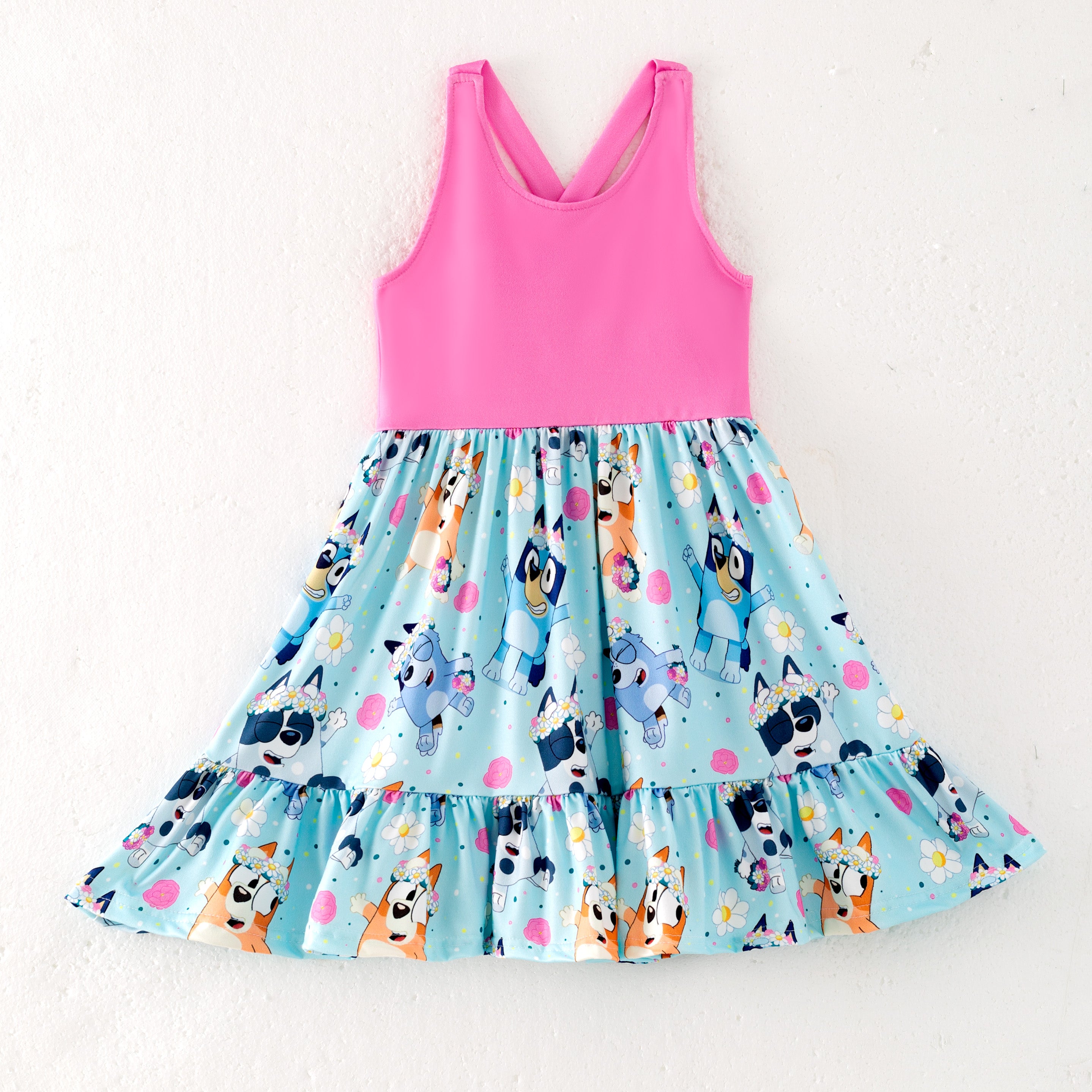 (Pre Order)Sisters Spring and Summer Cartoon Print Dress,Romper and Set
