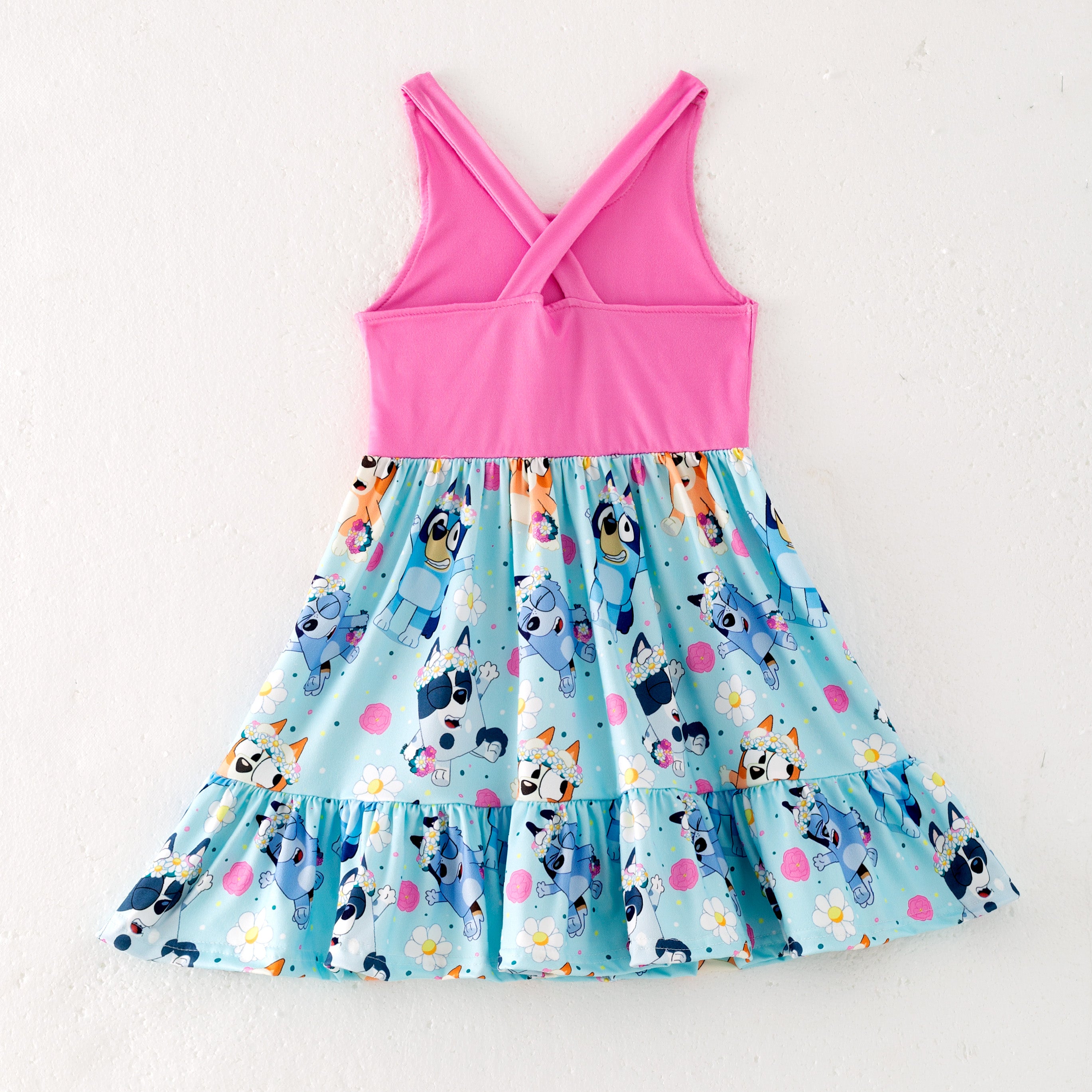 (Pre Order)Sisters Spring and Summer Cartoon Print Dress,Romper and Set