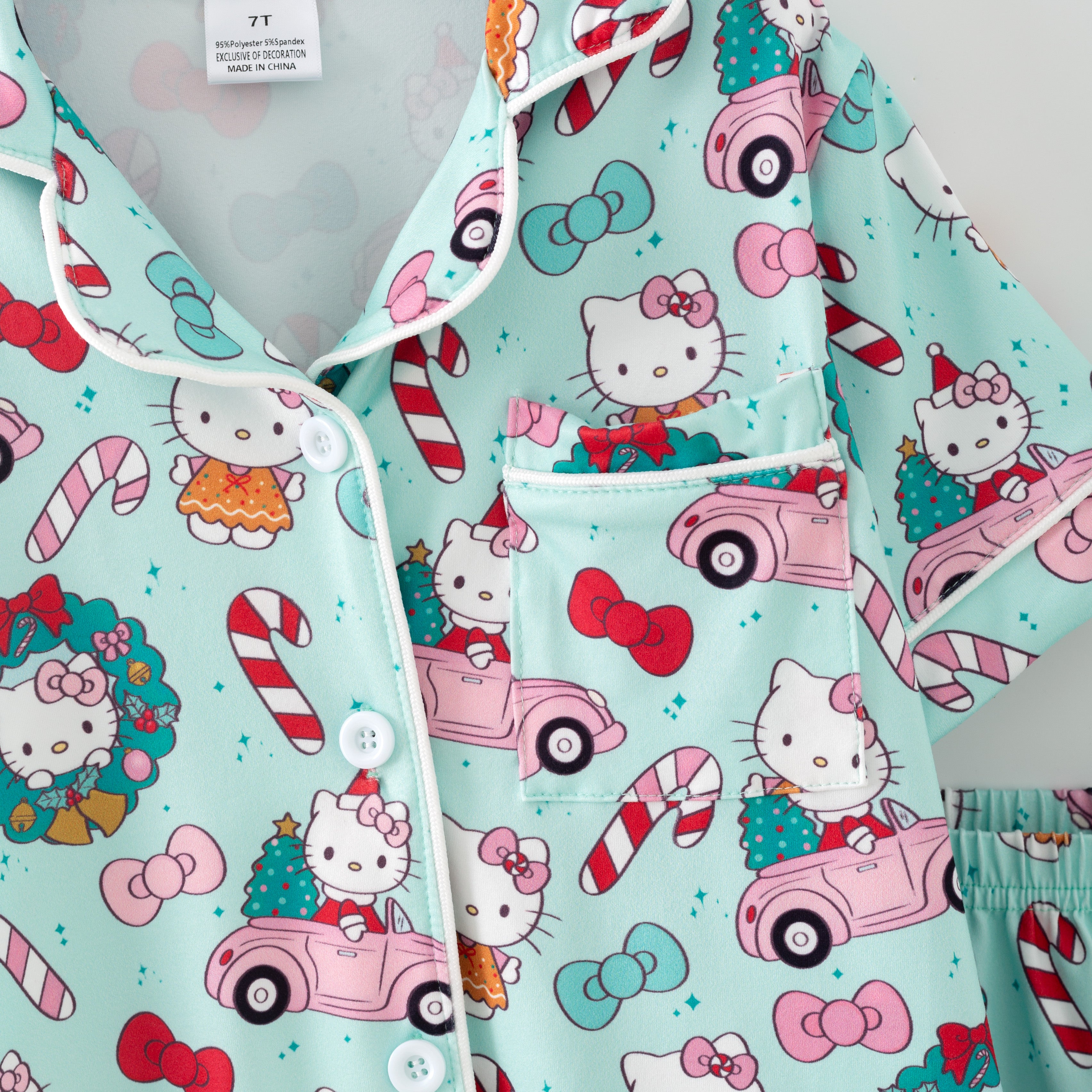 (Pre Order,Prepack Zone)Girls Cartoon Print Pajamas&Top(Mix Size)
