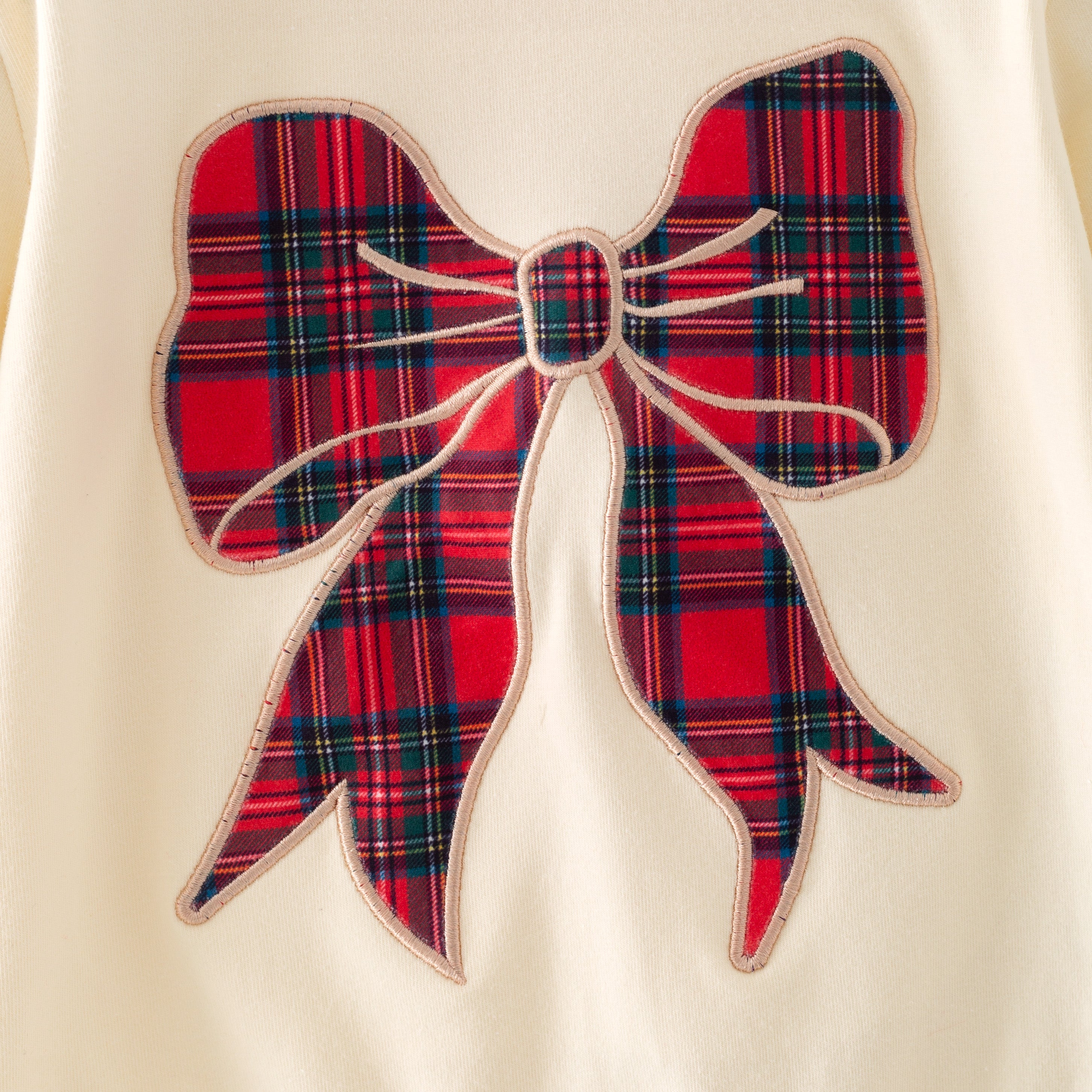 (In Stock)Girls Christmas Bow Applique Outfit Set