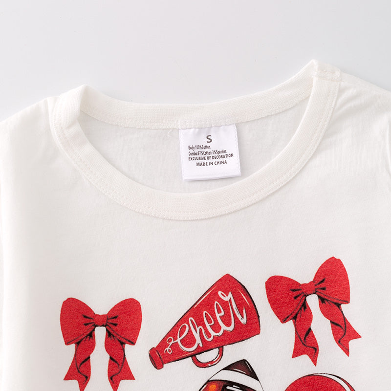 (In Stock)Girls Football Print T-shirt