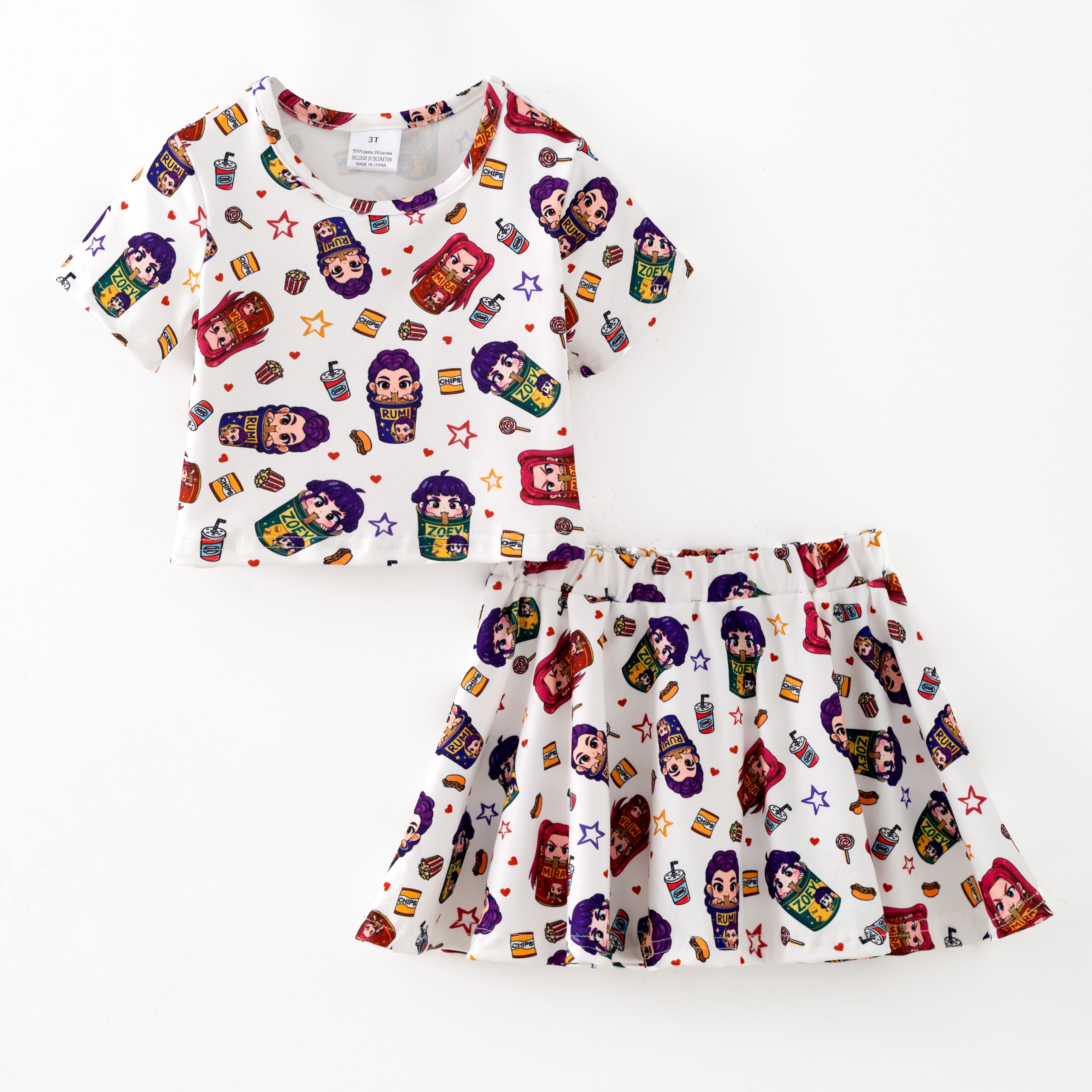 (Pre Order,Prepack Zone)Girls Movie Character Print Set(Mix Size)