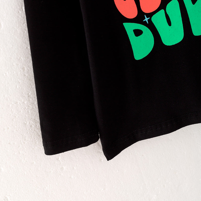 (In StockL29-1-1)Boys Christmas “HOLLY JOLLY DUDE” Print Top