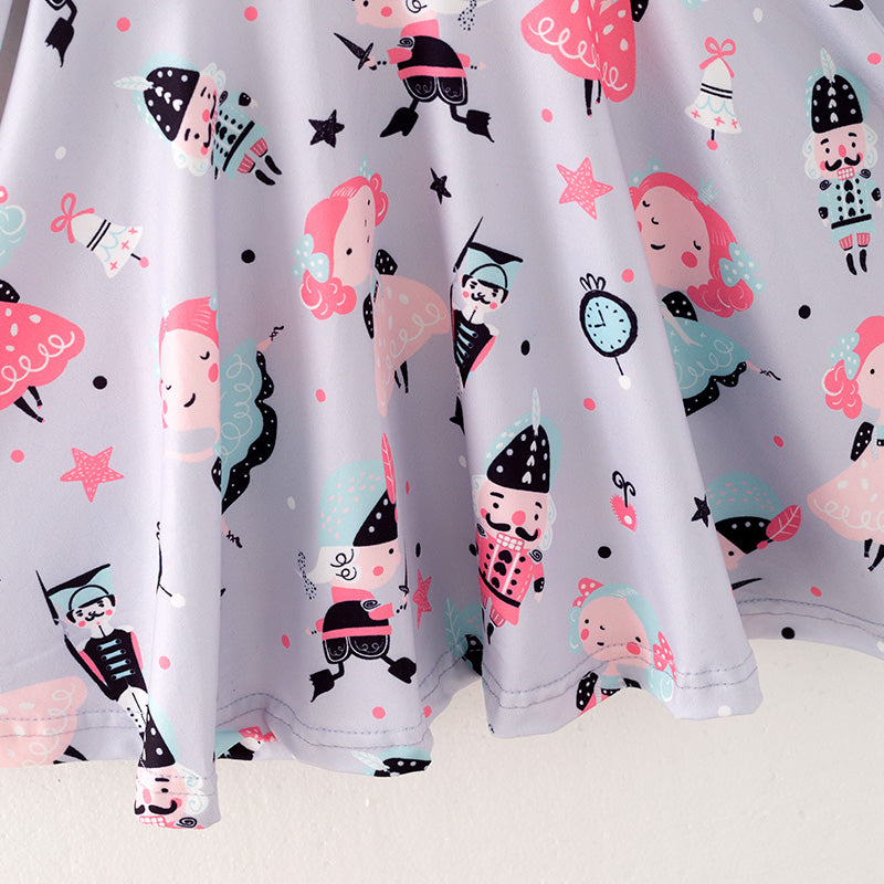 (In Stock L28-04-02)Girls Christmas Print Dress