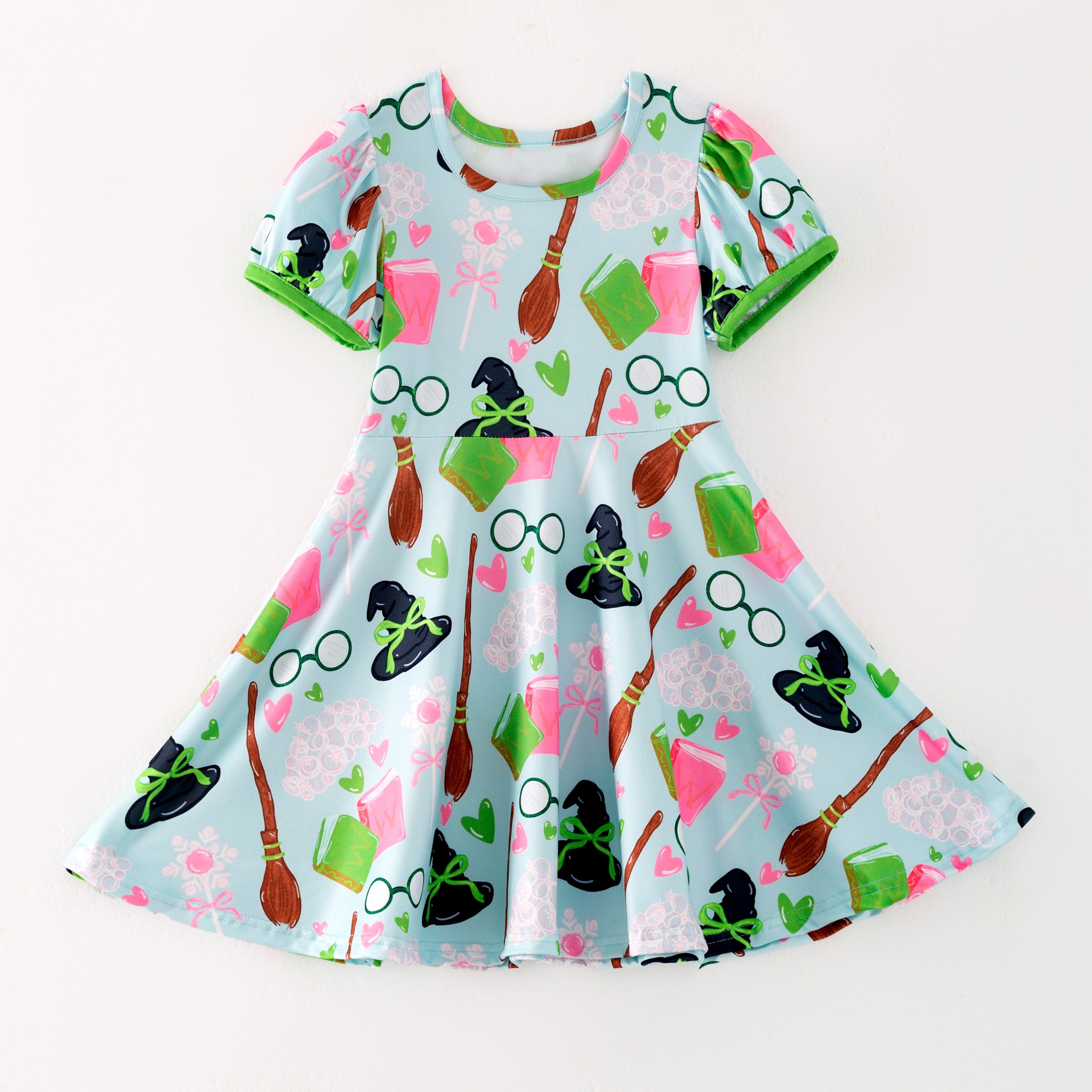 (Pre Order)Girls Spring and Summer Movie Character Print Dress