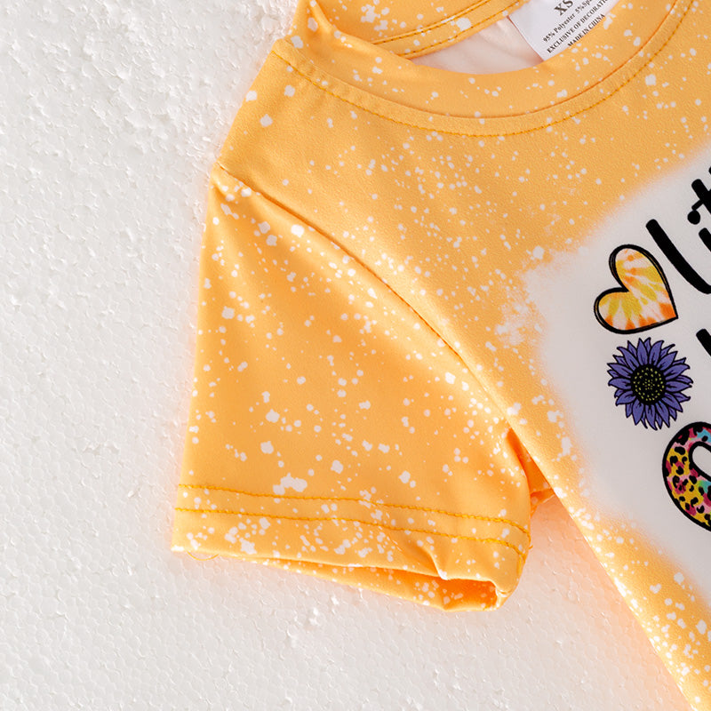 (In Stock)Girls Spring and Summer Little Miss Sassy Pants Print Top