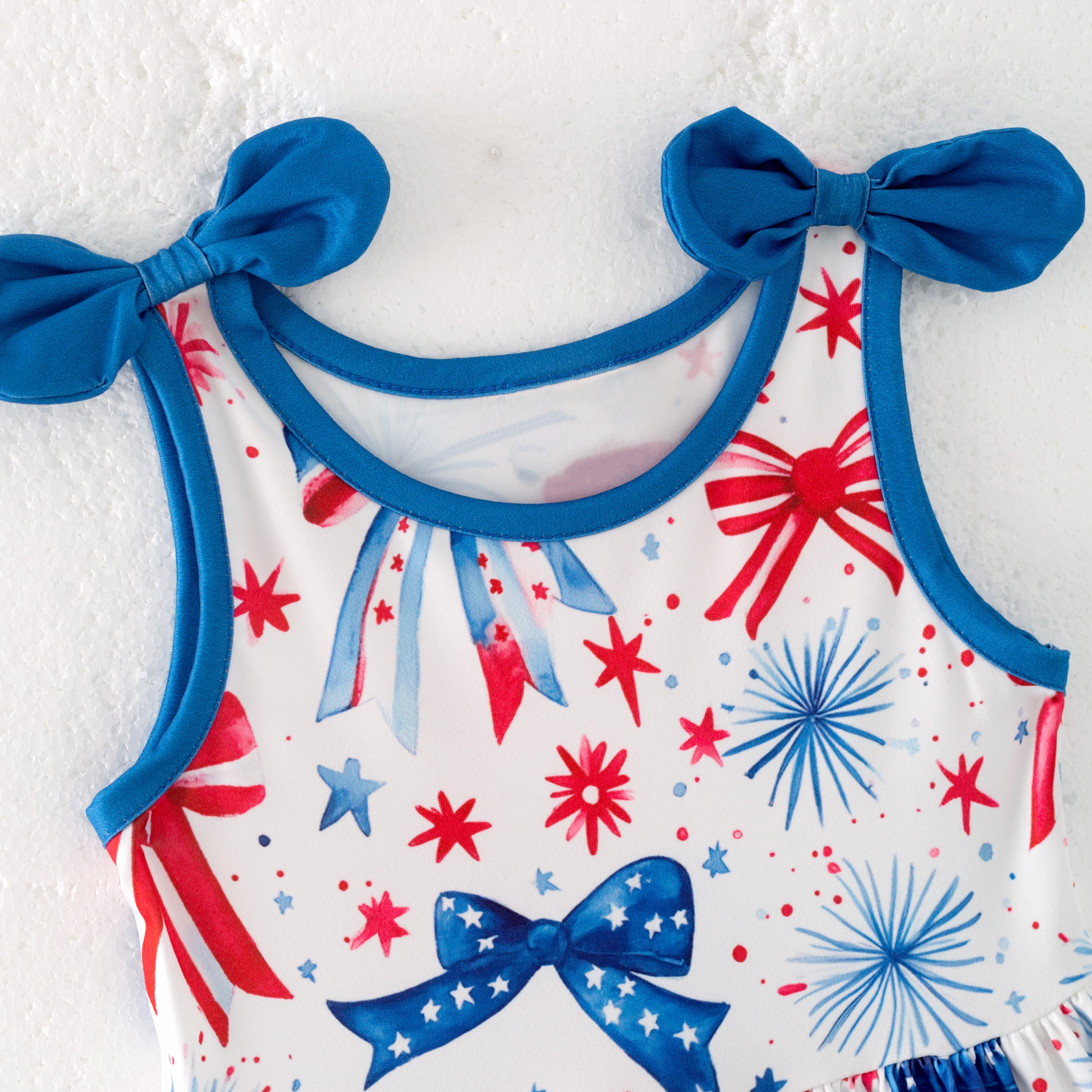 (Pre Order)Girls Patriotic&Cherry Print Dress