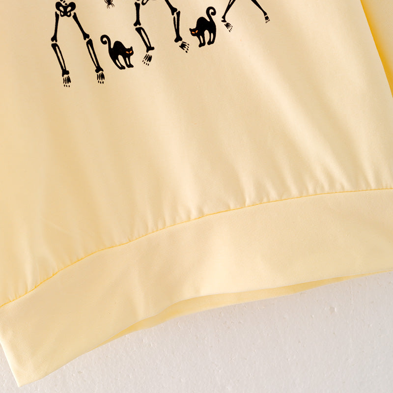 (In Stock Q2-5-2)Girls Halloween Print Cotton Top