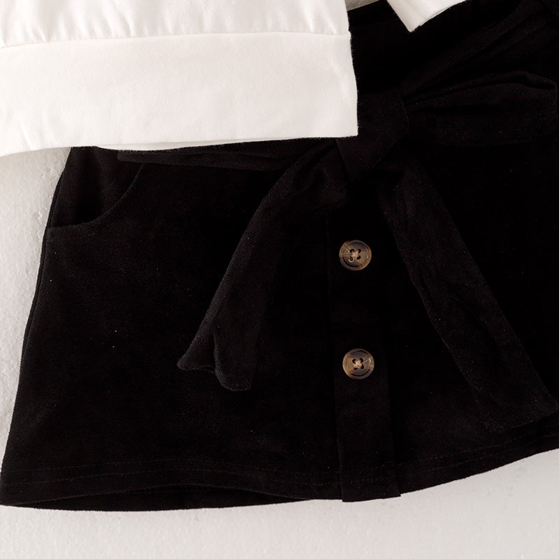 (In Stock Q1-3-2)Girls Halloween BOO Applique Skirt Set