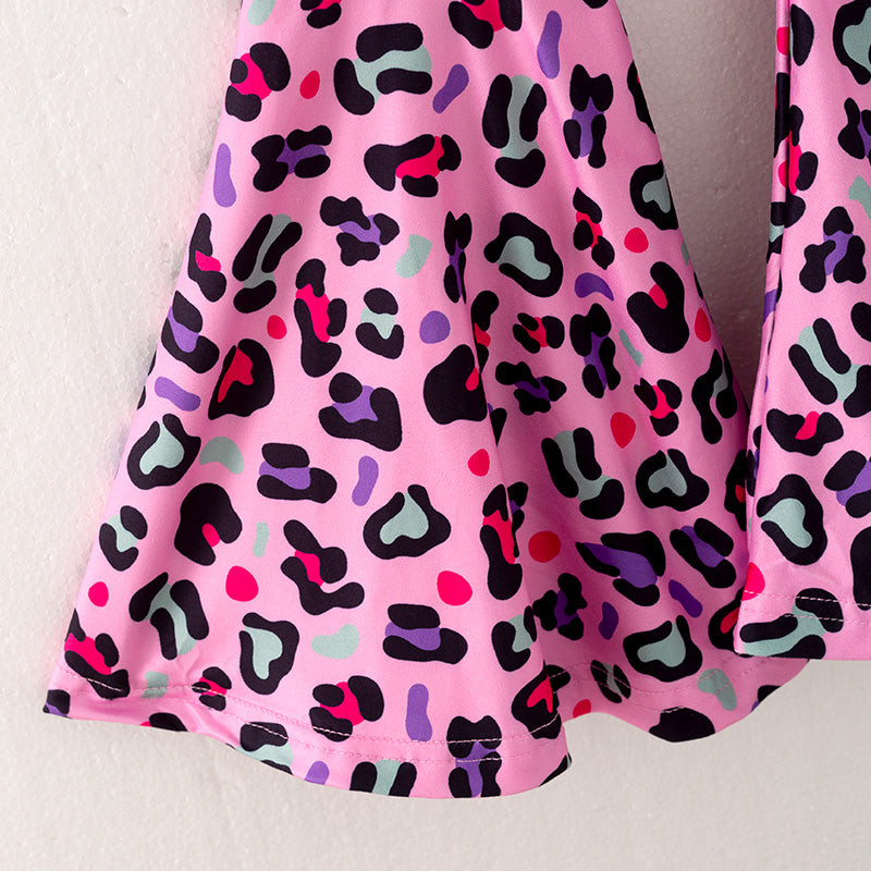 (In Stock Q3-1-1)Girls Halloween Print Outfit Set