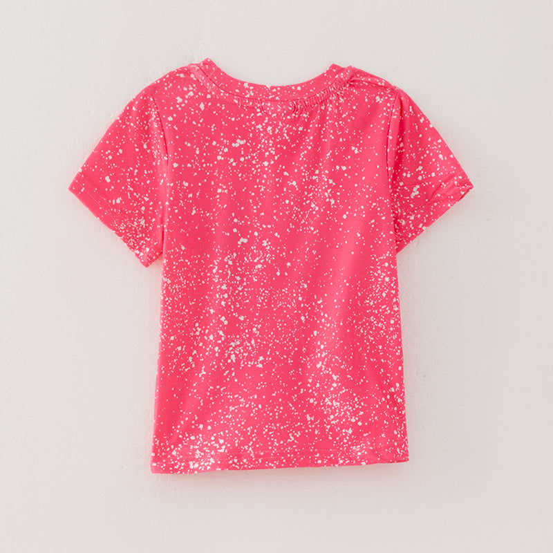 (In Stock E38-1-2)Girls Halloween Ghost Print Top