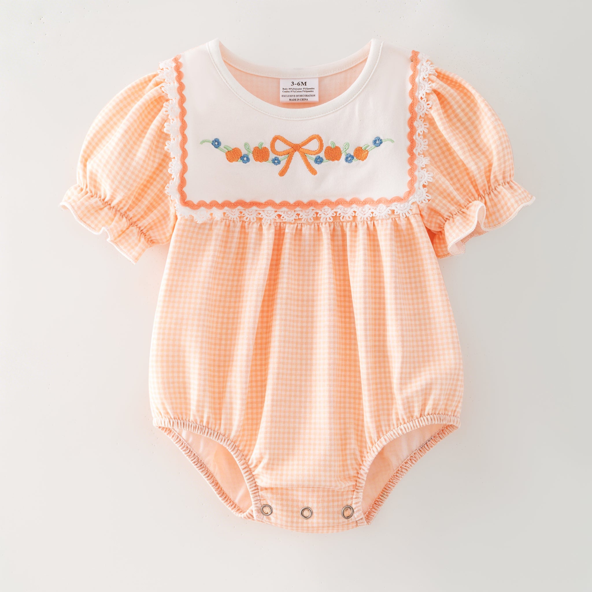 (In Stock)Sisters Fall Pumpkin Embroidery Dress&Romper