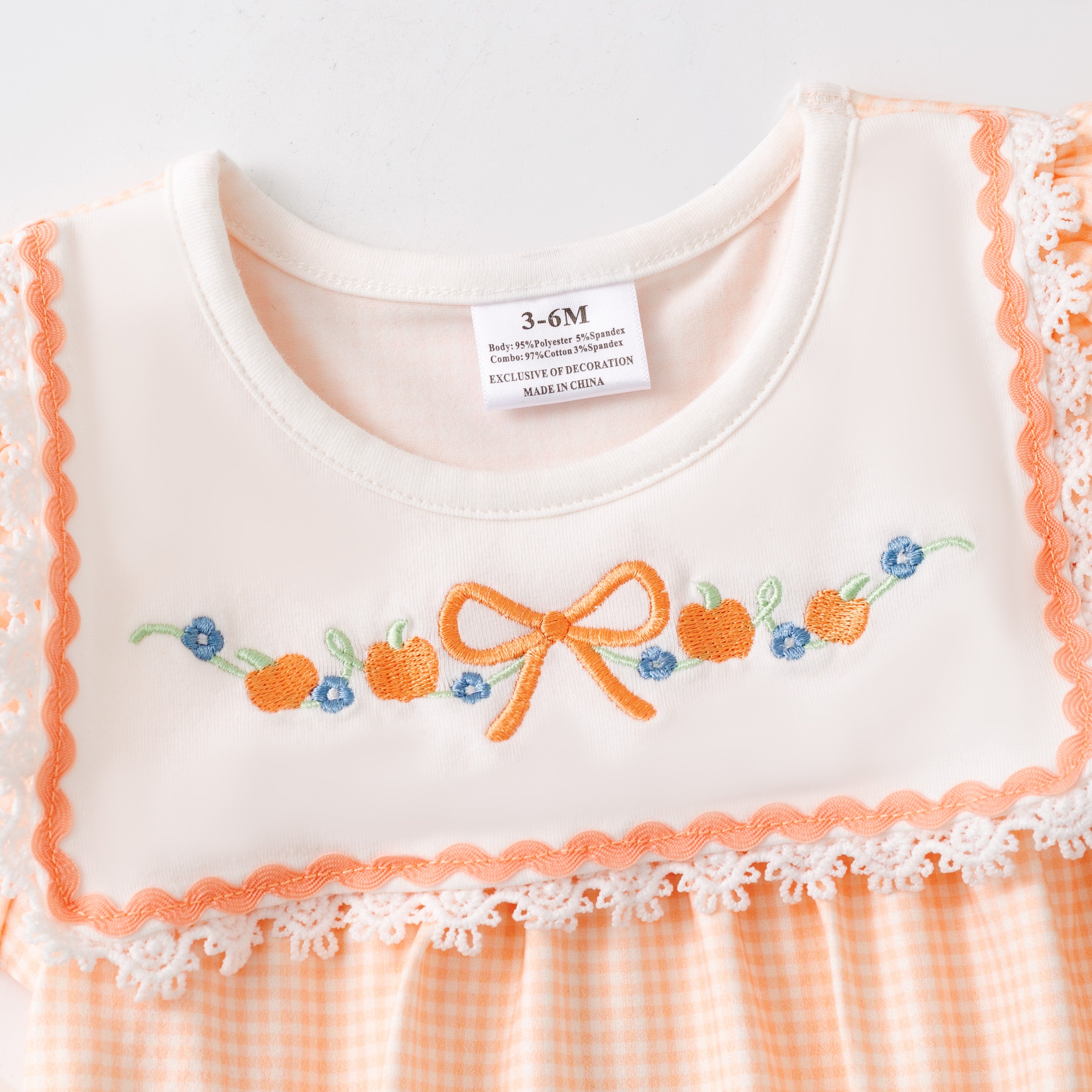 (In Stock)Sisters Fall Pumpkin Embroidery Dress&Romper