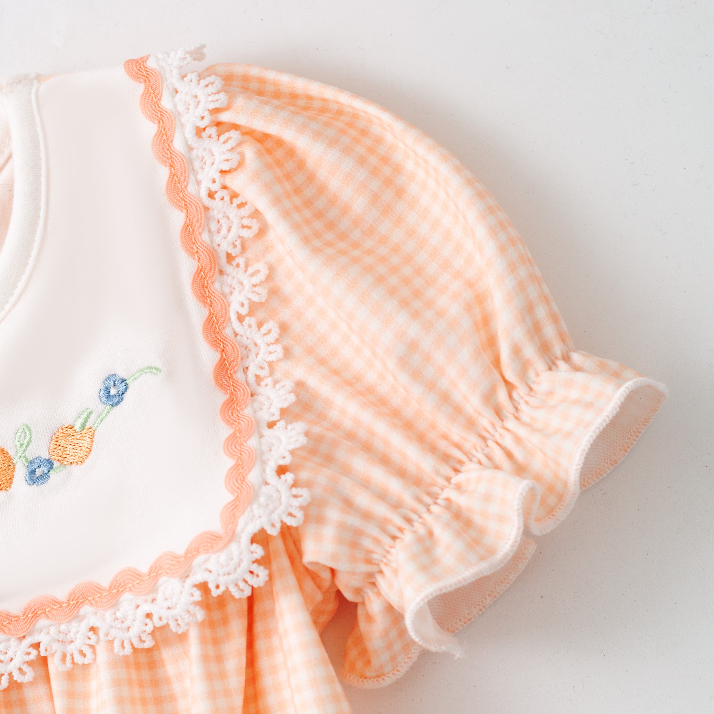 (In Stock)Sisters Fall Pumpkin Embroidery Dress&Romper