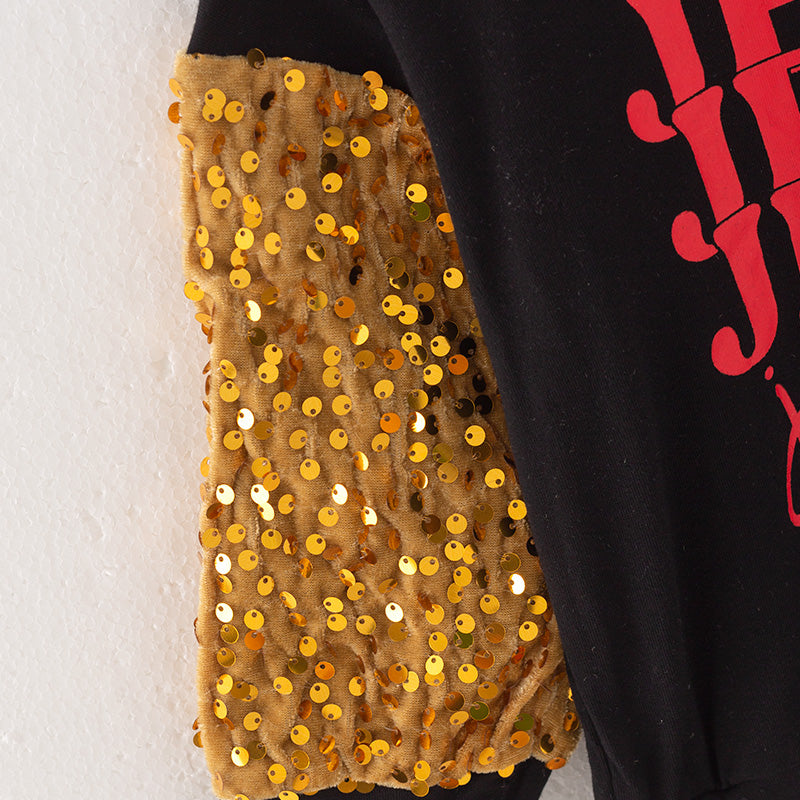 (In Stock L34-2-3)Girls Christmas JESUS Print Top