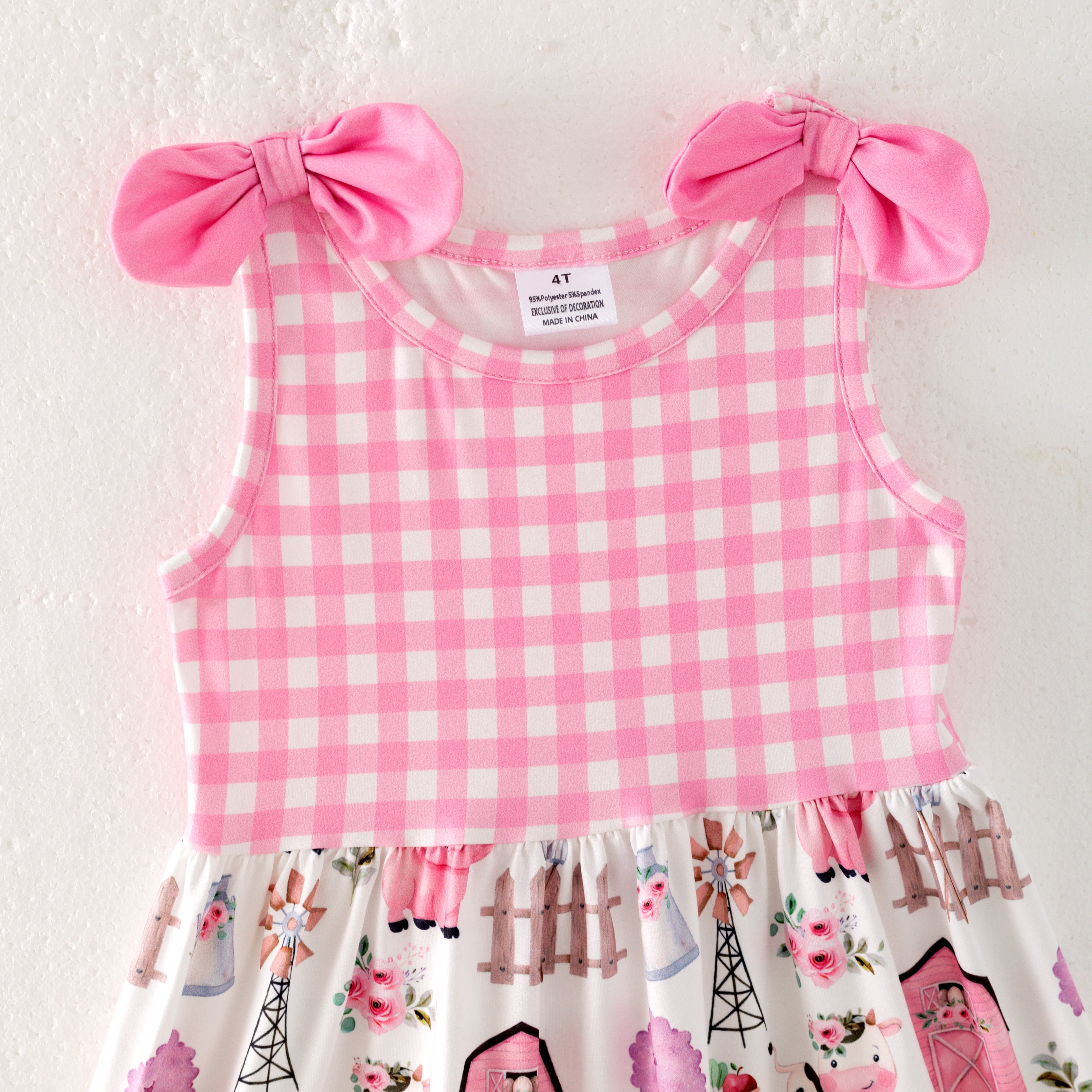 (Pre Order)Girls Spring and Summer Farm&Puppy Print Dress